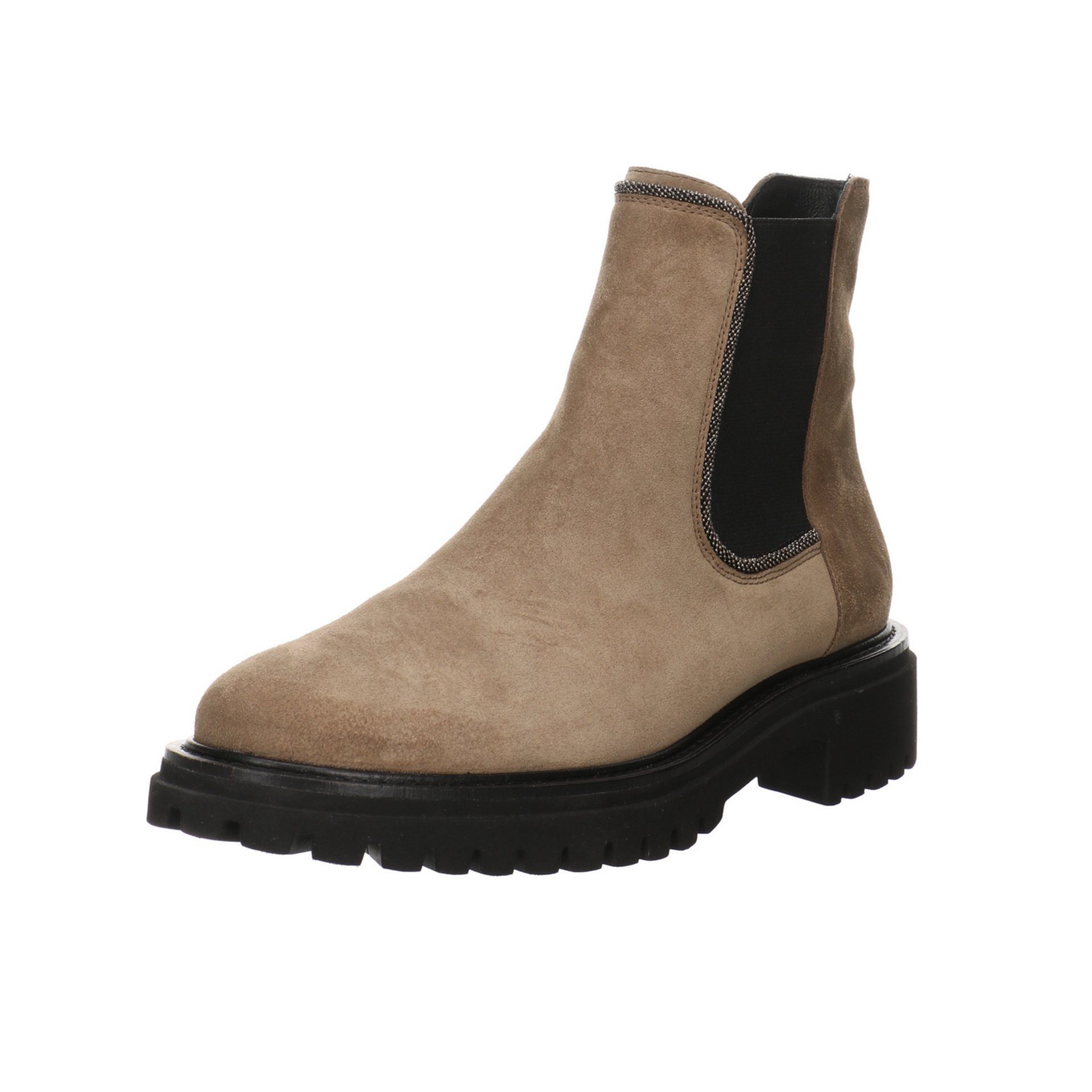 Paul Green Chelsea Boots Leder-/Textilkombination antelope uni Chelseaboots Leder-/Textilkombination