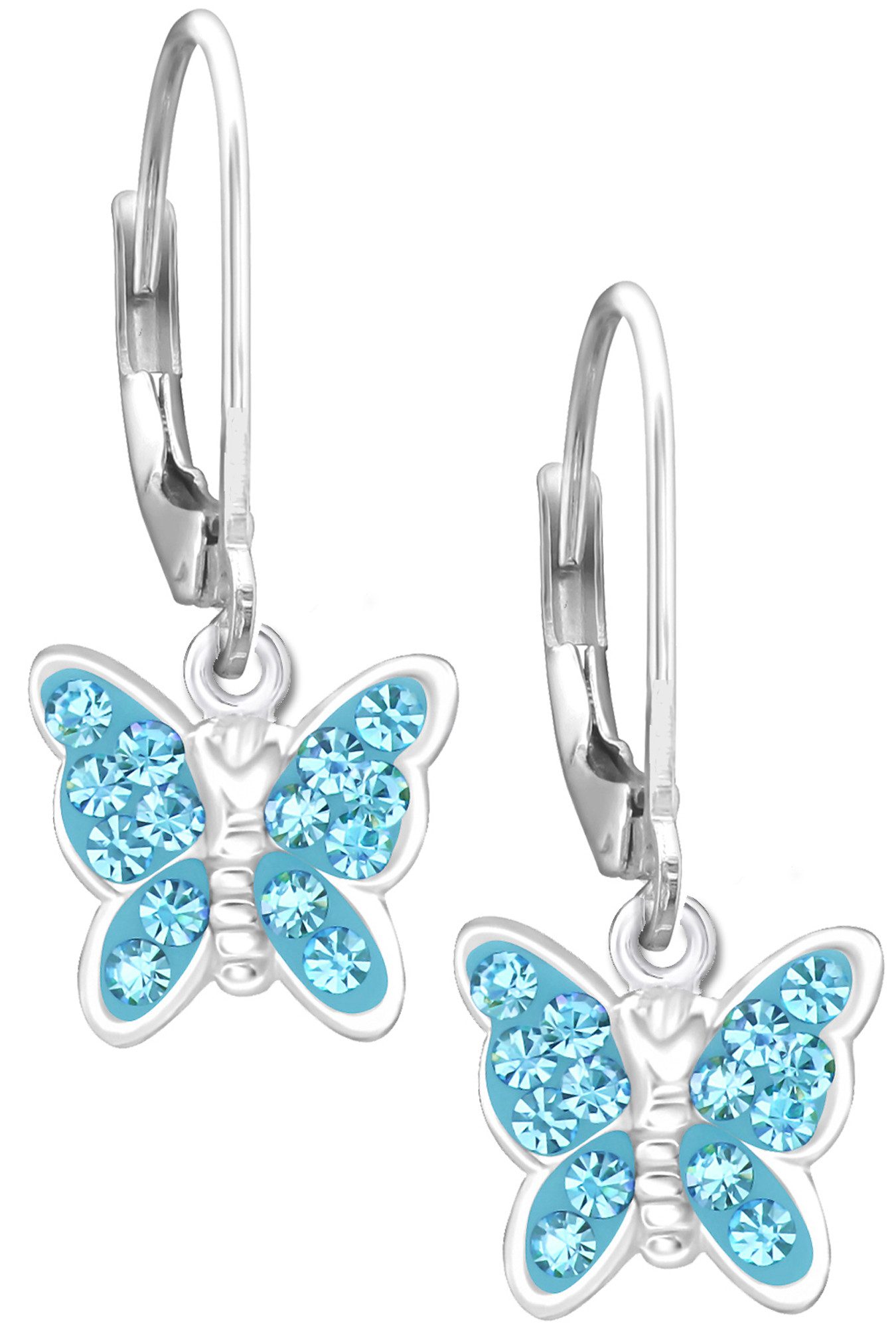 Limana Paar Серьги Mädchen Kinder hängende Серьги 925 Silber Schmetterling