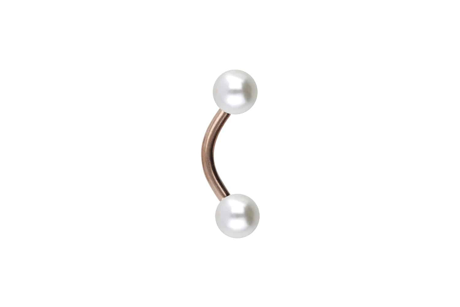 PIERCINGLINE Bauchnabelpiercing Chirurgenstahl Banane SYNTHETISCHE PERLEN (Bananen, 1-tlg)