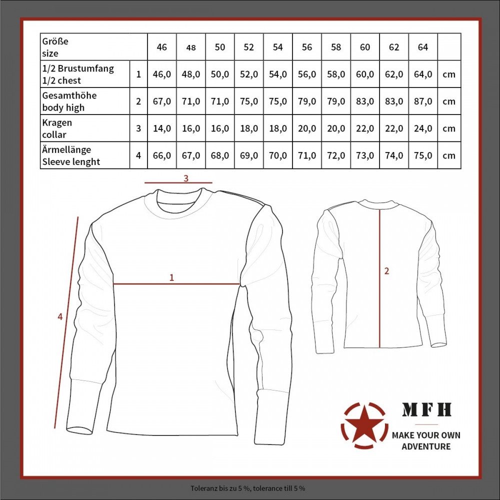 MFH Troyer BW Pullover mit Brusttasche - Freizeitkleidung von MFH günstig online kaufen