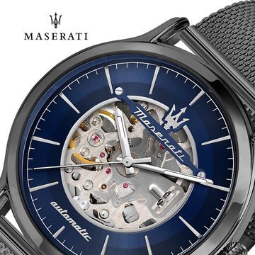 MASERATI Quarzuhr Maserati Herren Armband Epoca, Herrenuhr rund, groß (ca. 42mm) Edelstahlarmband, Made-In Italy