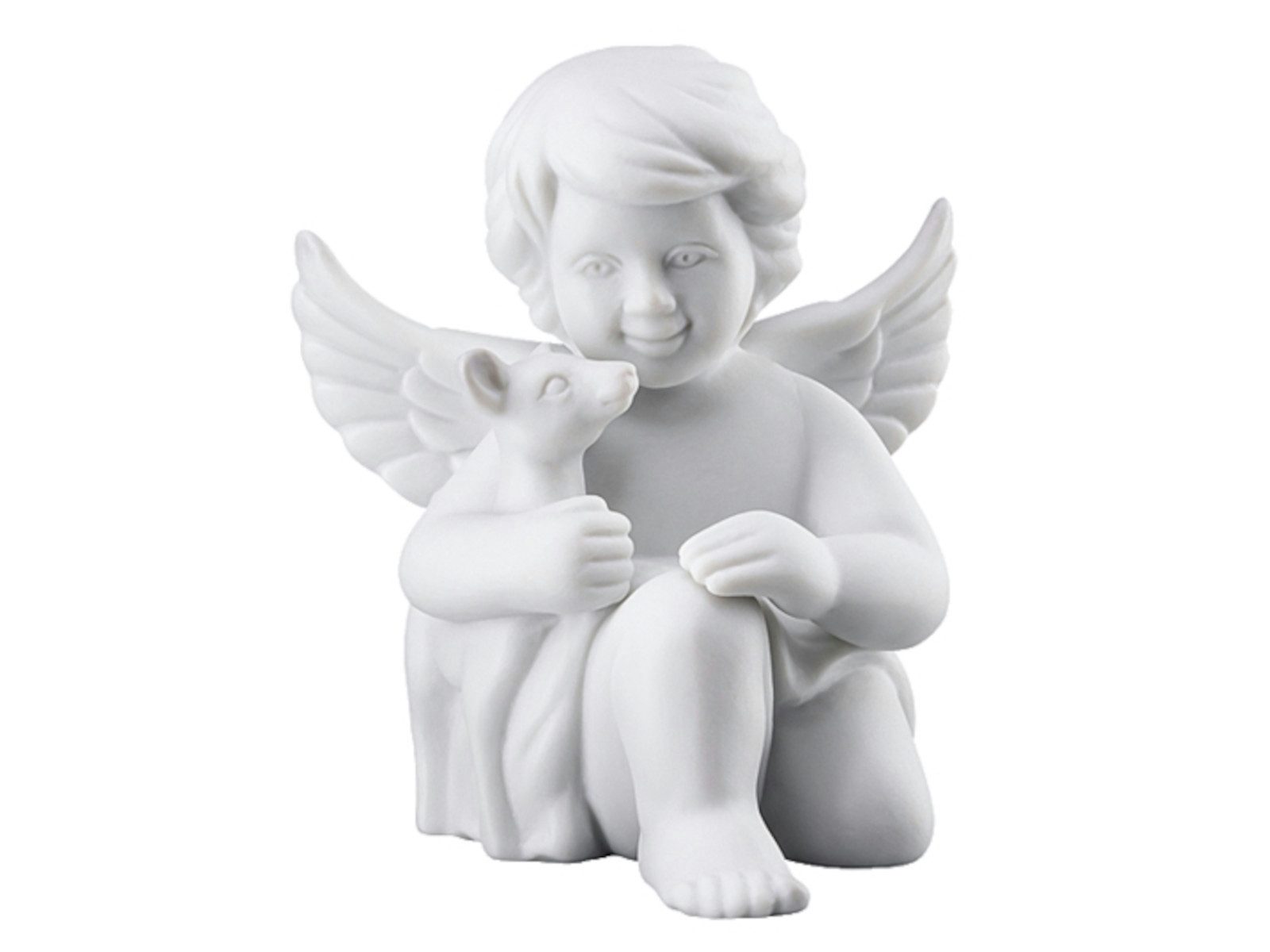 Rosenthal Dekofigur Engel mit Bambi klein weiss matt 6 cm, Figuren