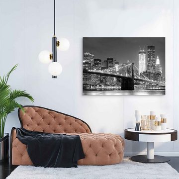 ArtMind XXL-Wandbild Brooklyn Bridge, Premium Wandbilder als Poster & gerahmte Leinwand in verschiedenen Größen, Wall Art, Bild, Canvas