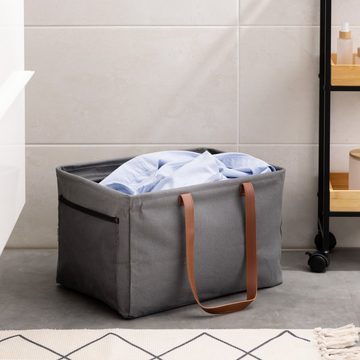 Navaris Wäschetasche Faltbare Wäschekörbe aus Stoff - Praktische Aufbewahrungsboxen (1 St)