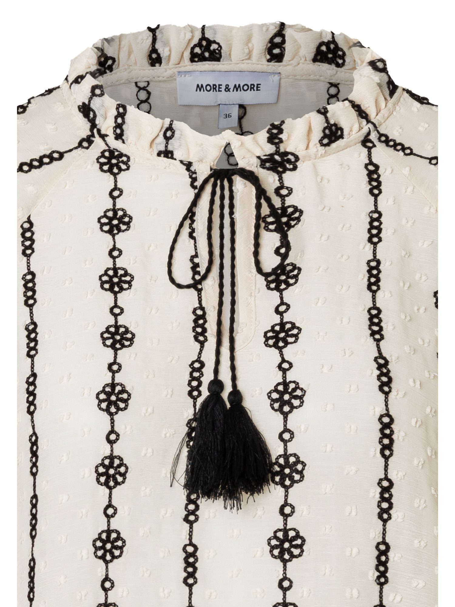 MORE&MORE Langarmbluse feminine Langarmbluse mit Stickerei