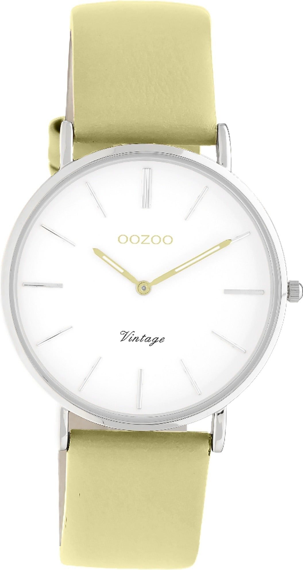 OOZOO Quarzuhr Oozoo Damen Armbanduhr Vintage Series, (Analoguhr), Damenuhr rund, mittel (ca. 36mm) Lederarmband, Fashion-Style