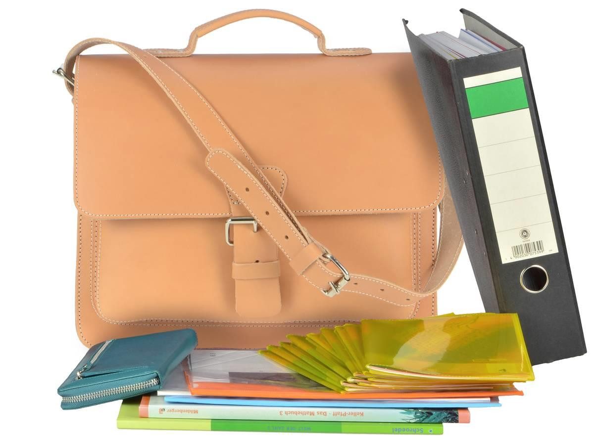 Ruitertassen Aktentasche Classic, 36 cm Schultasche mit 1 Fach, kleine Lehrertasche, rustikales Leder