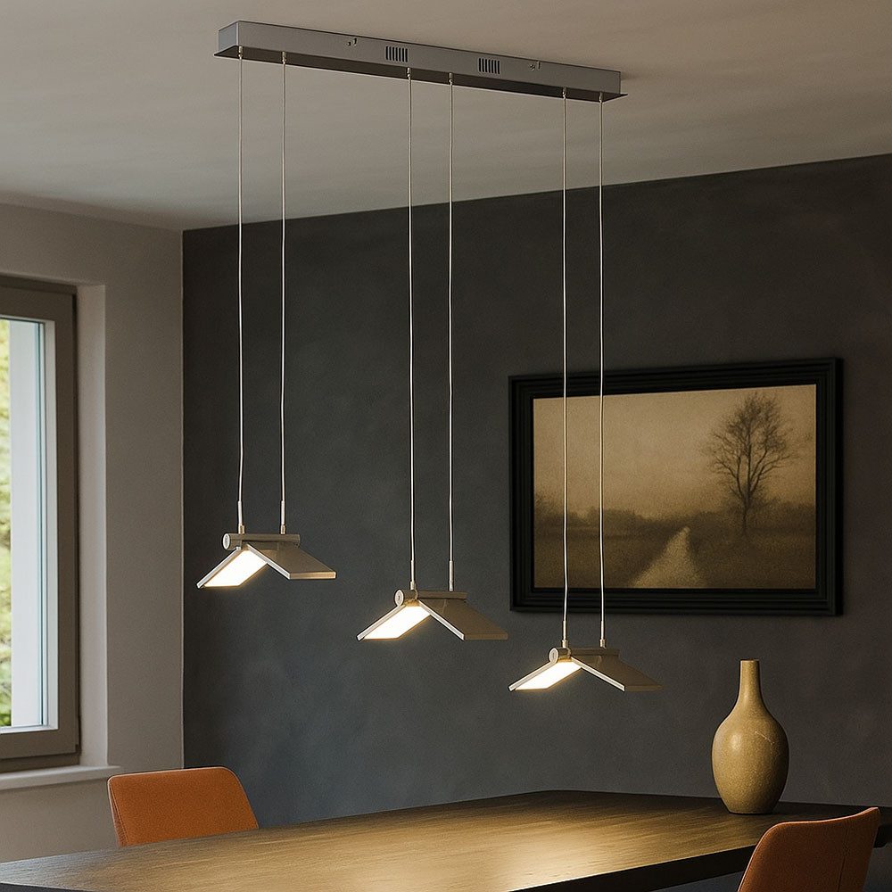 WOFI LED-Hängeleuchte, LED-Leuchtmittel fest verbaut, Warmweiß, Pendelleuchte Deckenlampe LED Esstischleuchte dimmbar Hängelampe