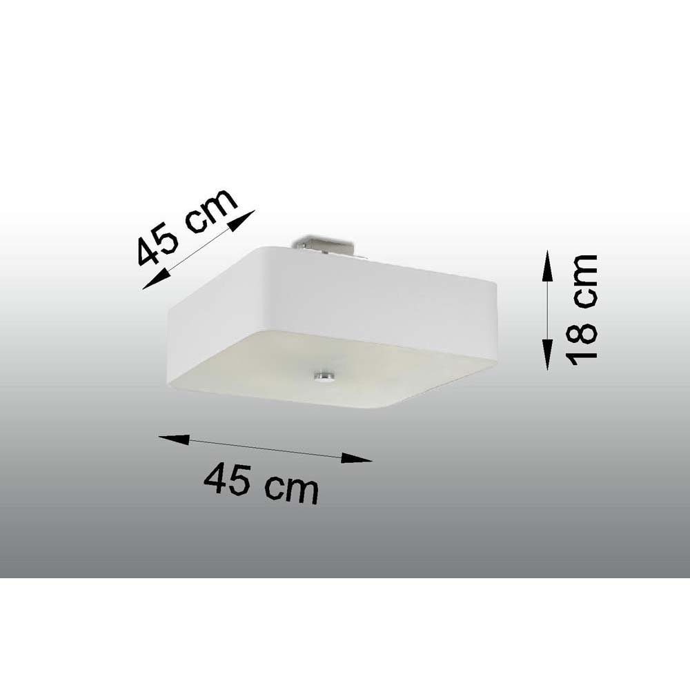 etc-shop Deckenstrahler, Leuchtmittel Stahl Wohnzimmer nicht Stoff inklusive, Glas Weiß Deckenleuchte Deckenlampe