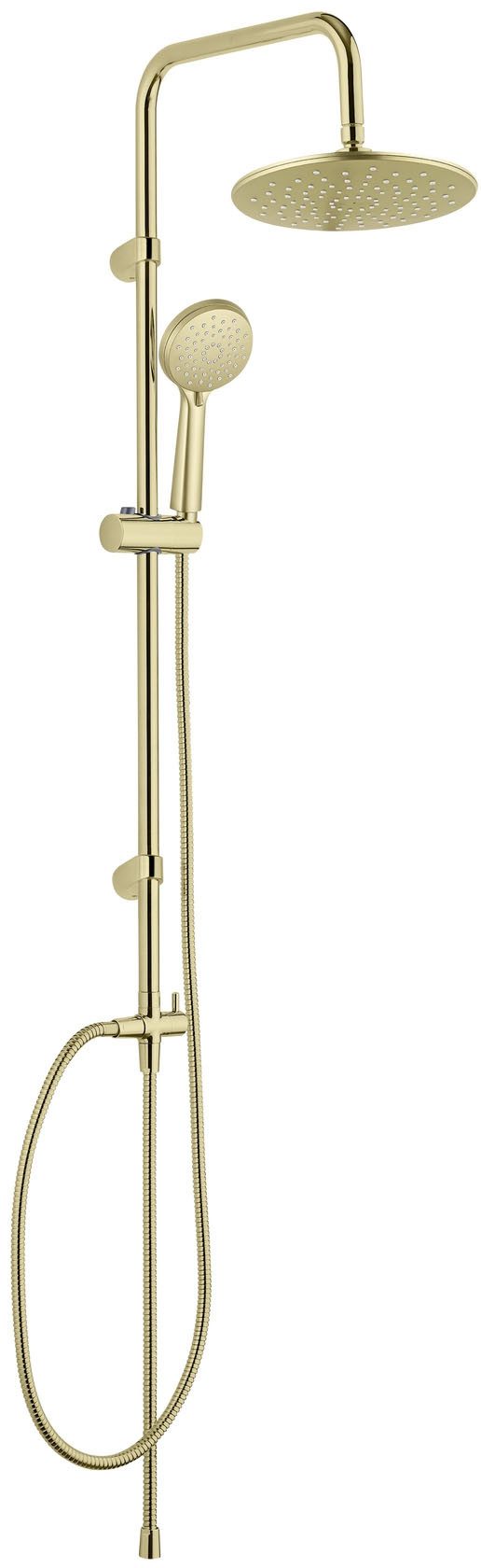 WENKO Duschsystem Young Line, Höhe 101 cm, 3 Strahlart(en), Komplett-Set, 7 tlg., Duschstange mit Halter, Handbrause, Regenduschkopf & Duschschlauch