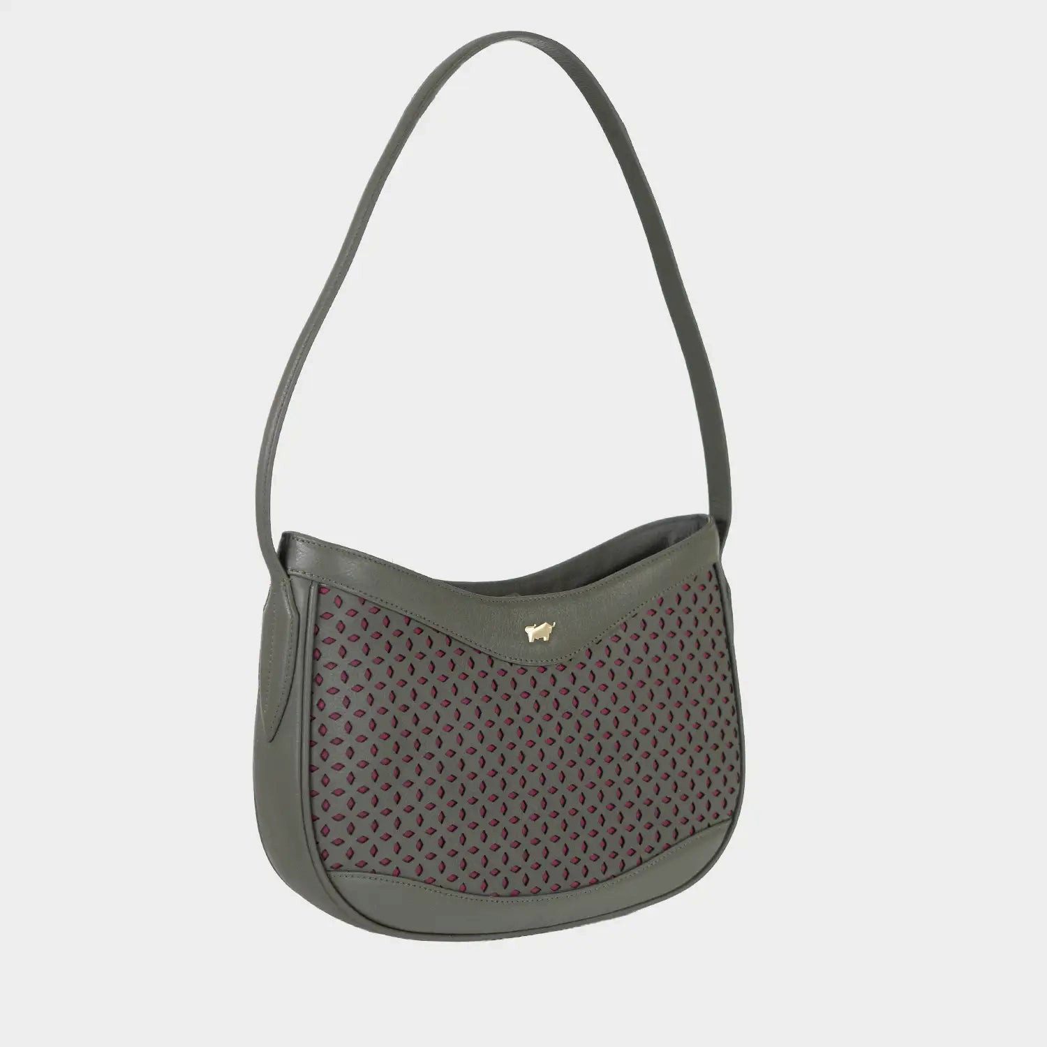 Braun Büffel Handtasche STELLA Hobo Bag olive/ pink