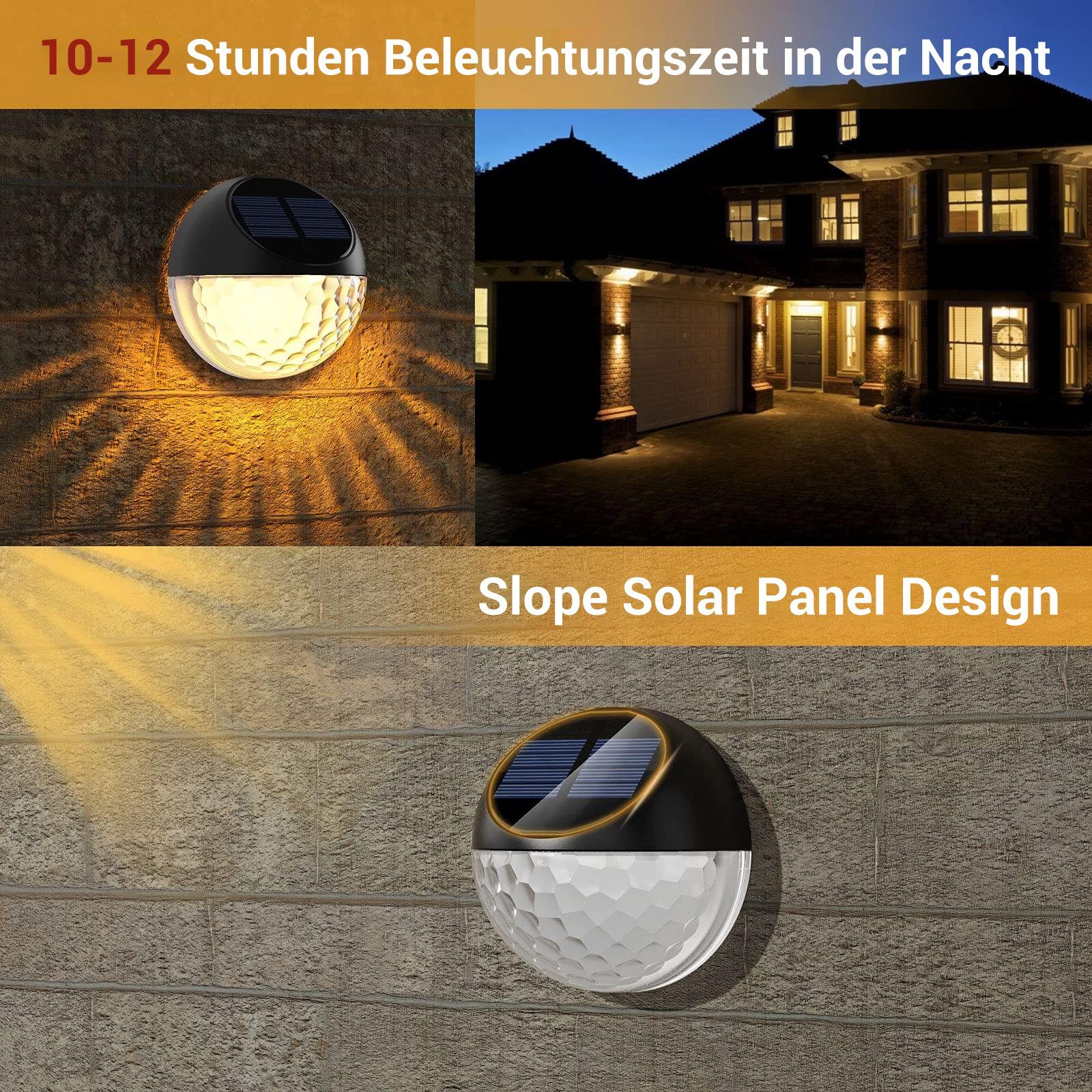 2 Elegear Solarleuchte PCS LED Deko Outdoor, Gartenleuchte Weihnachten Außen/Garten/Zaun, IP65 für