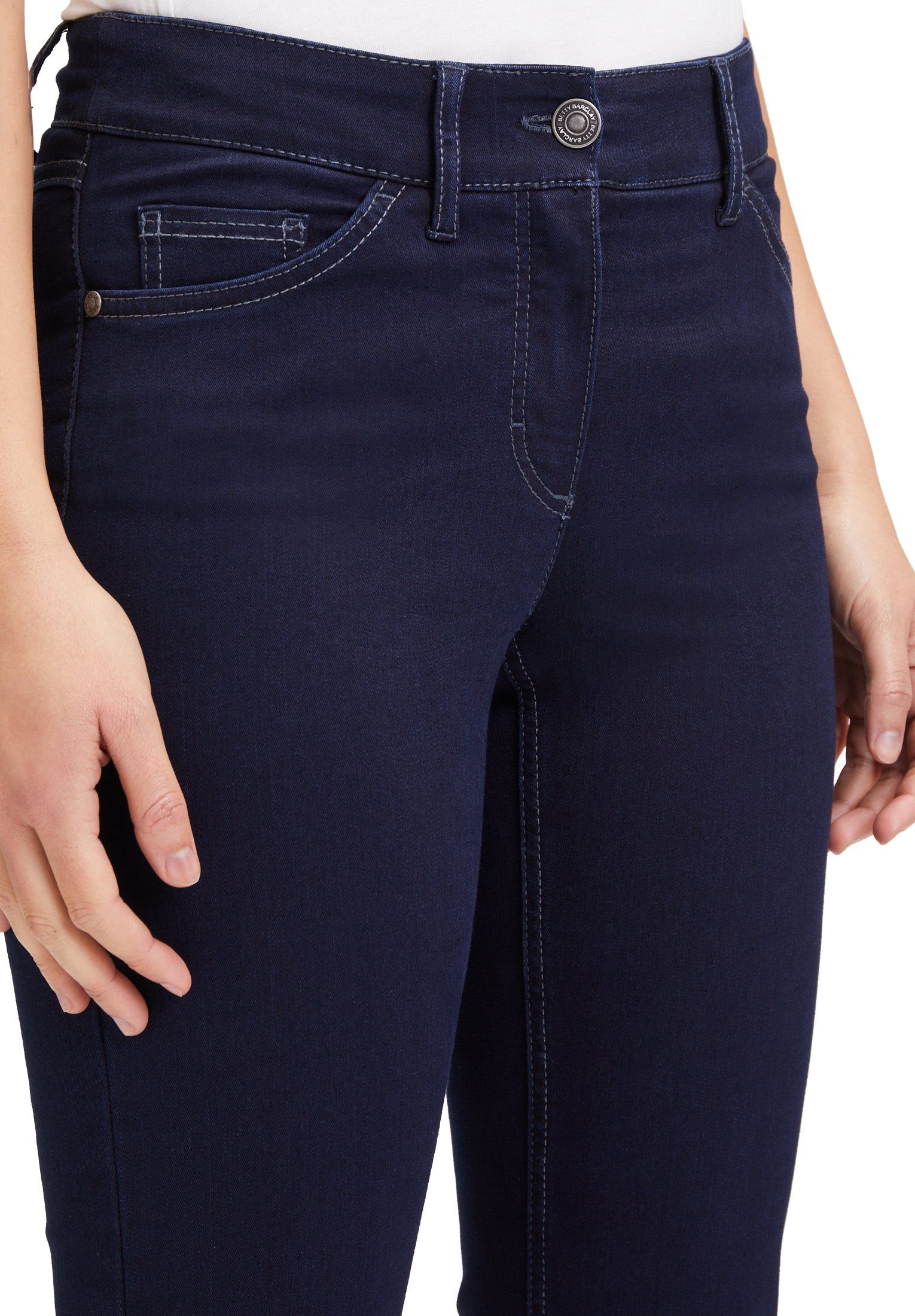 Barclay Regular-fit-Jeans aufgesetzten Taschen Betty mit Dunkelblau