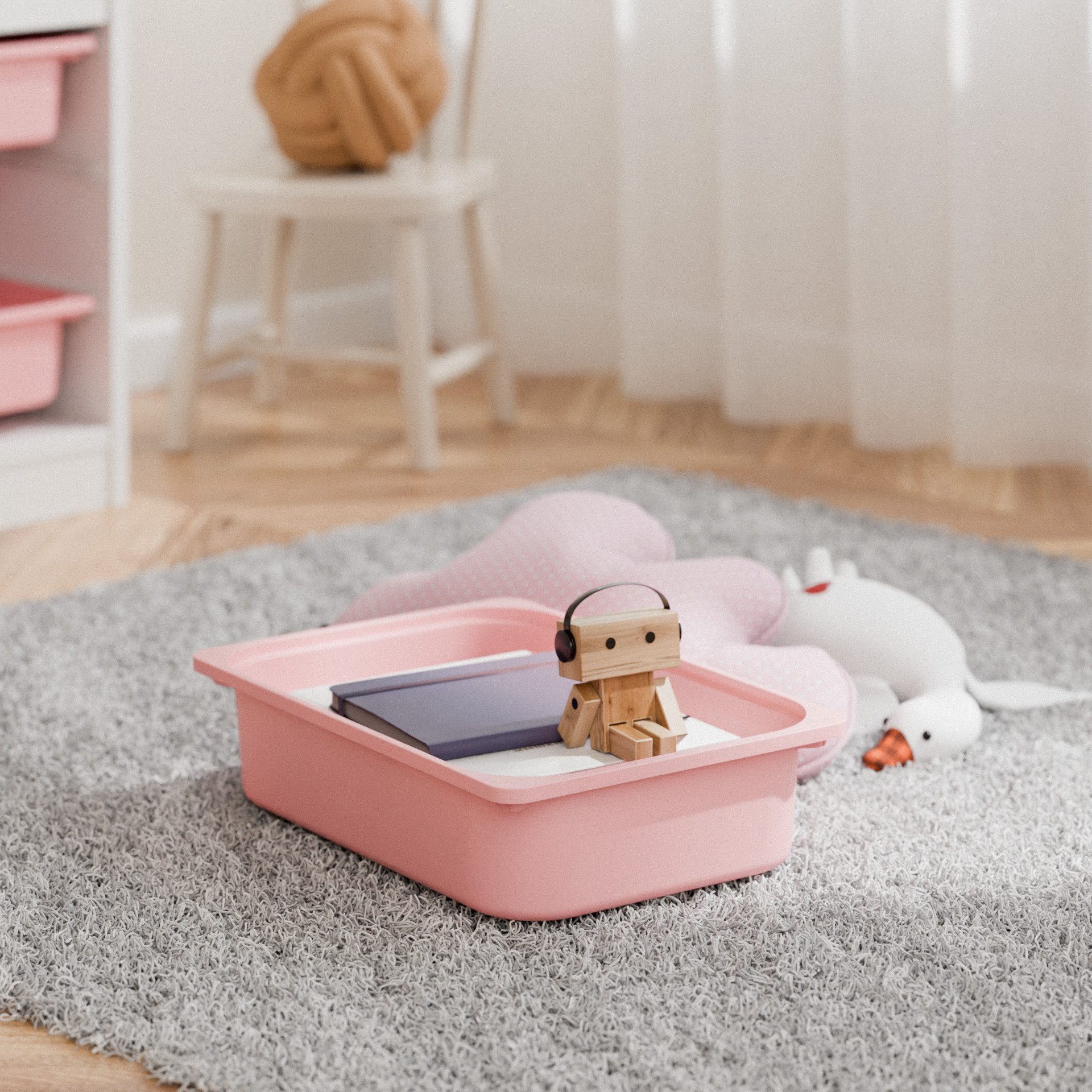 Clutter Cover Aufbewahrungsbox "TRÖVI" (Box passend für Trofast Regale, Kiste aus Kunststoff in verschiedenen Farben, Spielzeugkiste) – Bild 3 von 5