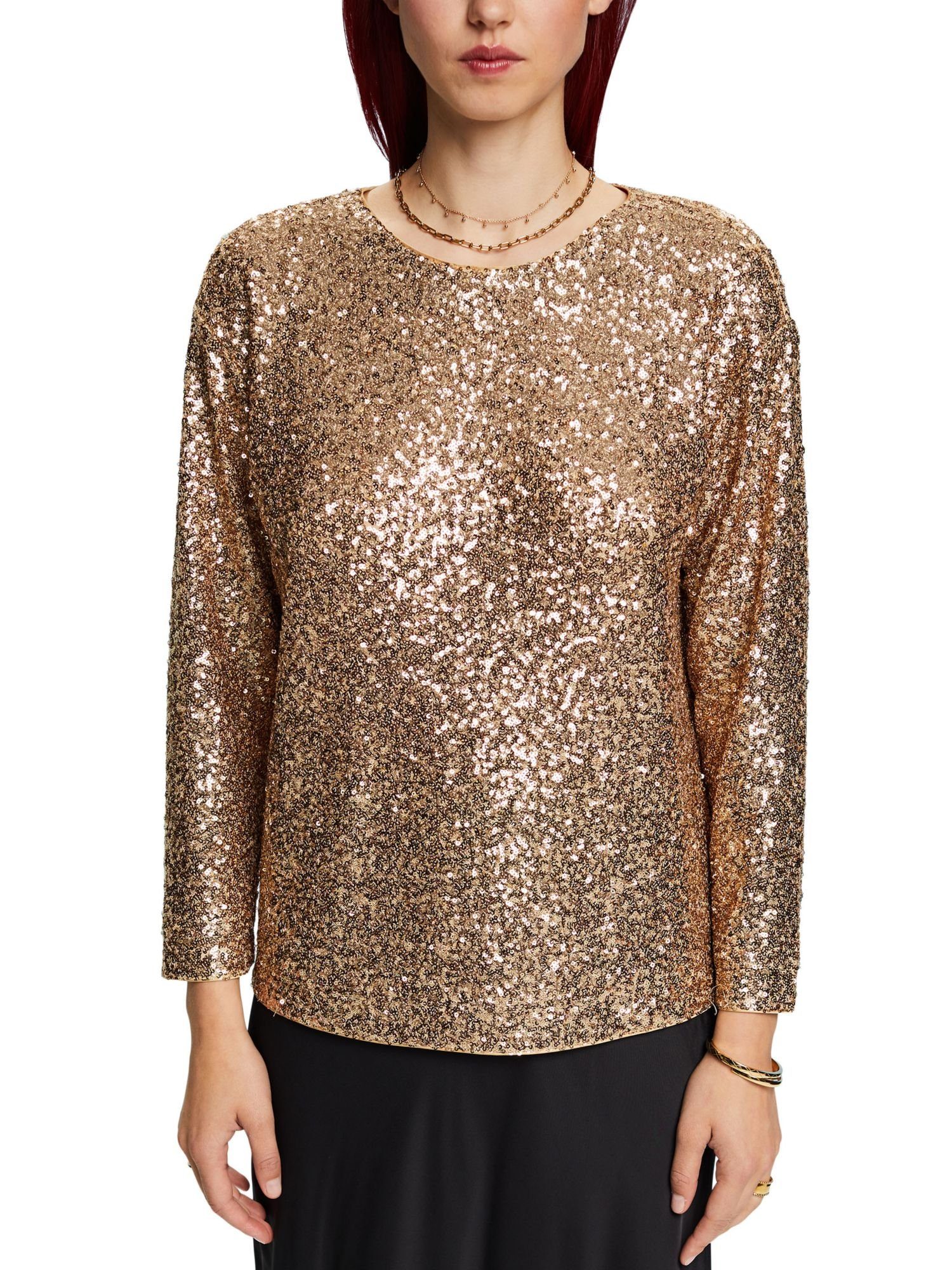 (1-tlg) Sweatshirt Esprit Collection GOLD Paillettenpullover