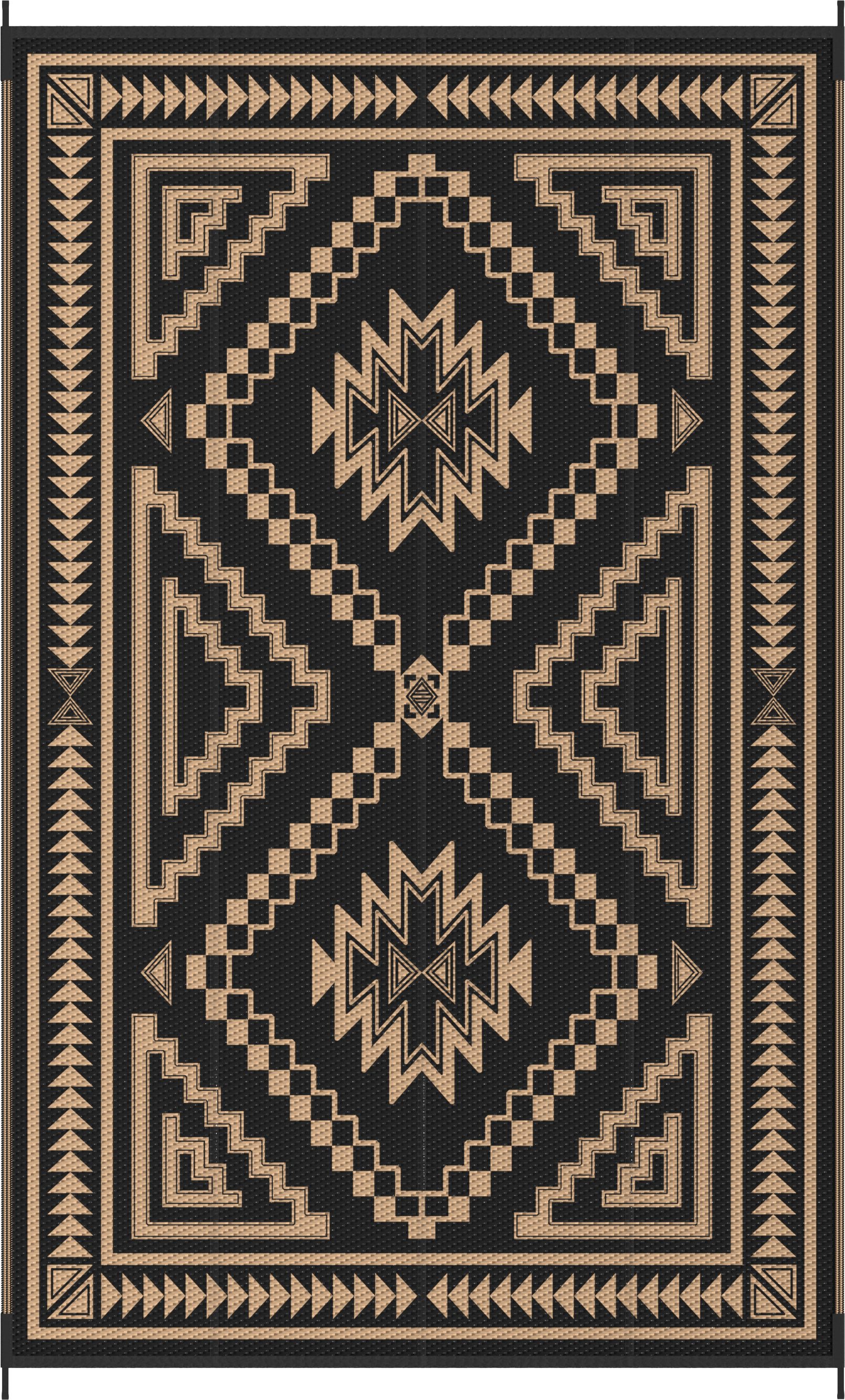 GENIMO Outdoorteppich Doppelseitiger Teppich, Reinigbar, Outdoor geeignet, Boho, rechteckig, Höhe: 5 mm, Imitation von Vine Stricken Textur, Wetterfest & UV-beständig