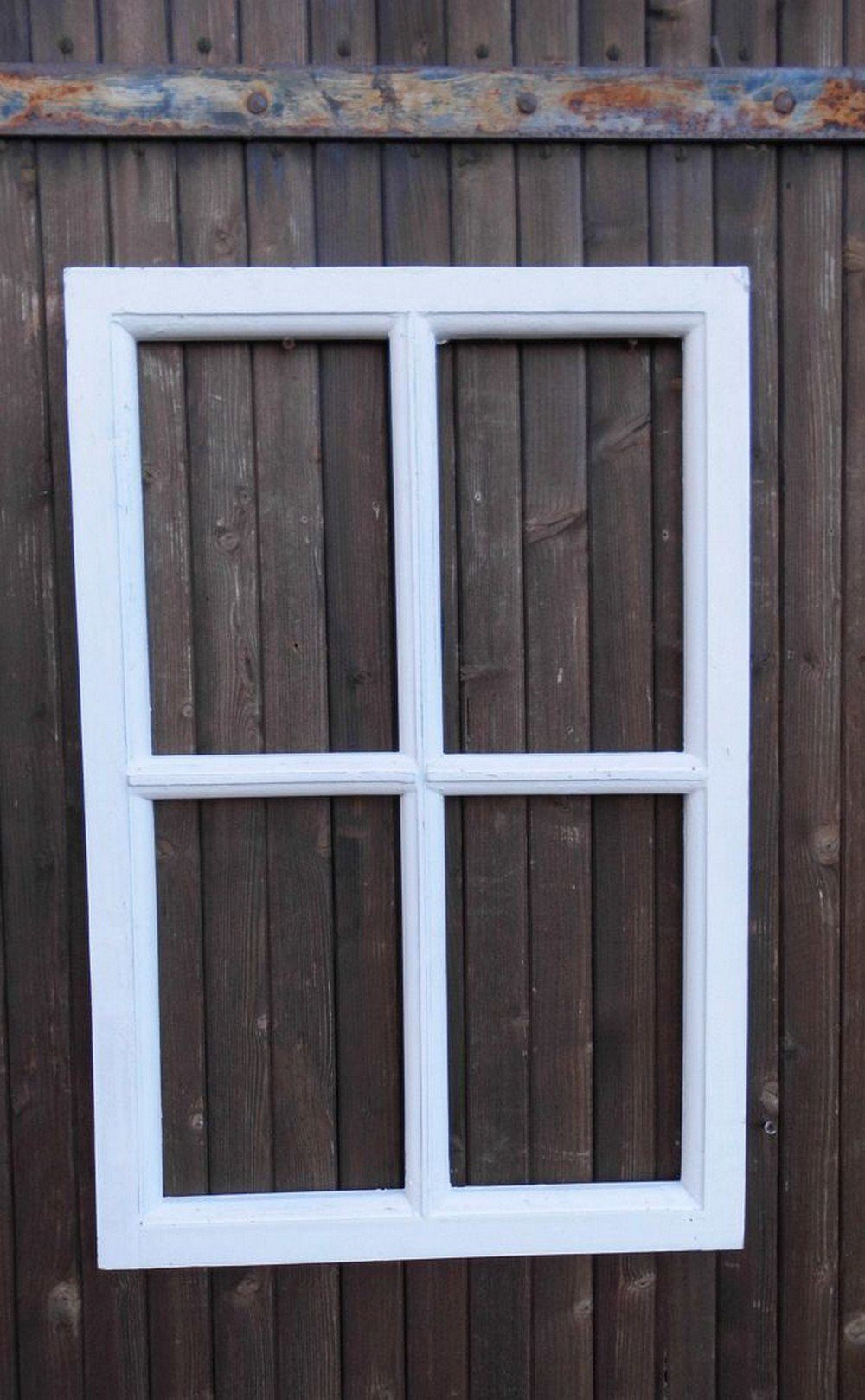 Deko-Impression Wanddekoobjekt Fenster Sprossenfenster Bilderrahmen Wanddekoration Holz weiss 60 x 40 (1 St) – Bild 4 von 4