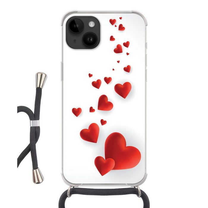 MuchoWow Handyhülle Eine Illustration eines Pfades der Herzen Handyhülle Telefonhülle Apple iPhone 14
