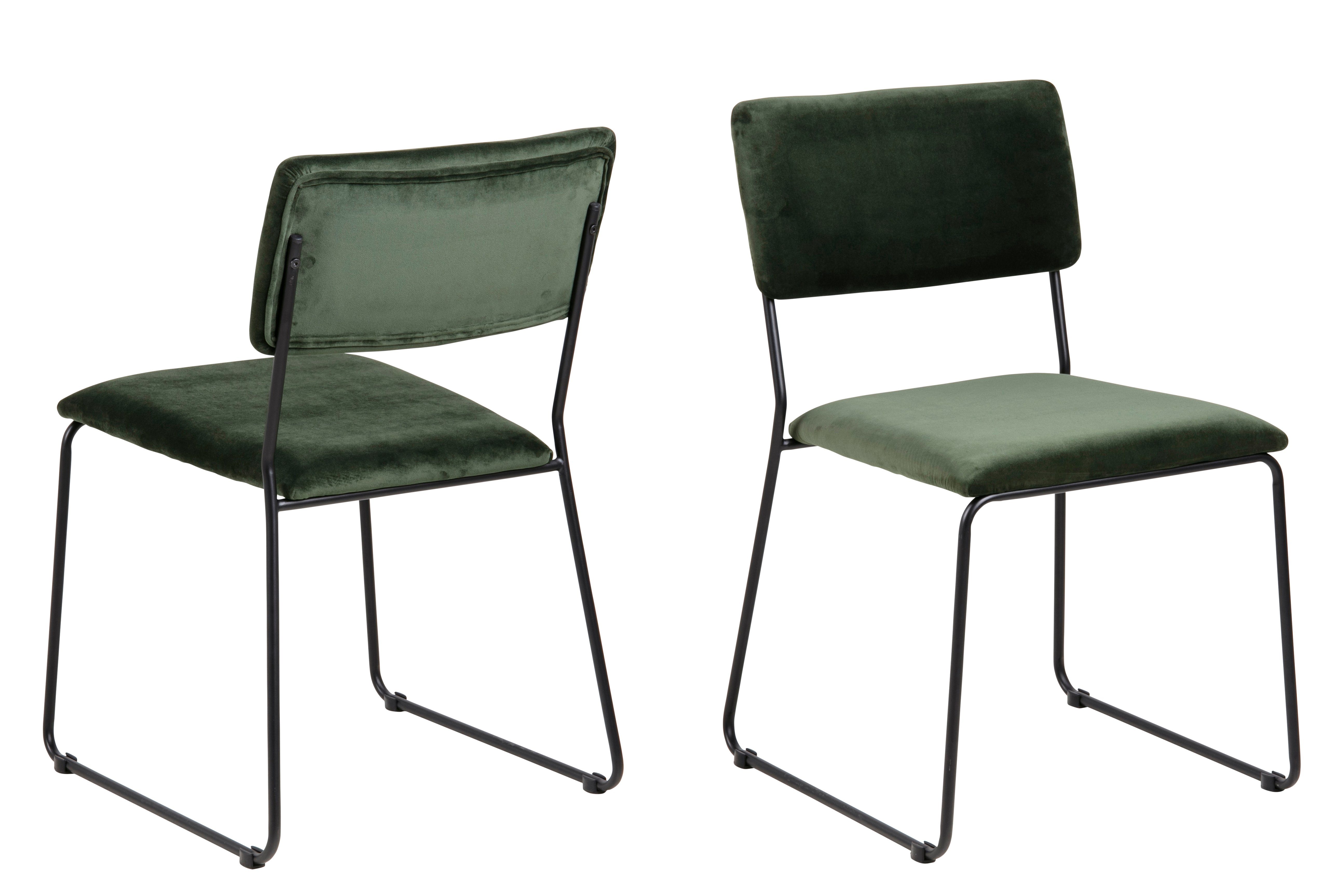 Esszimmerstuhl 2er Set Corcica Esszimmerstuhl Tannengrün.