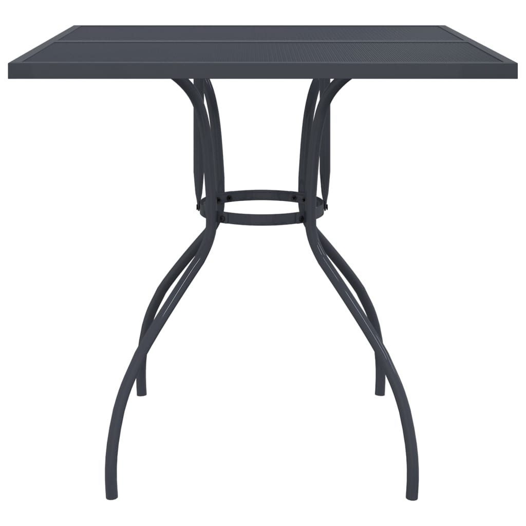 vidaXL Gartentisch Gartentisch Anthrazit 80x80x72,5 cm Stahlgeflecht (1-St)