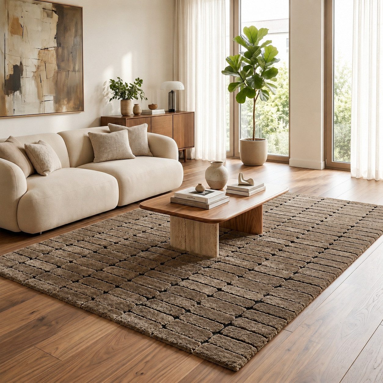 Pergamon Hochflor-Teppich Designer Teppich Nosy Modern, Rechteckig, Höhe: 13 mm