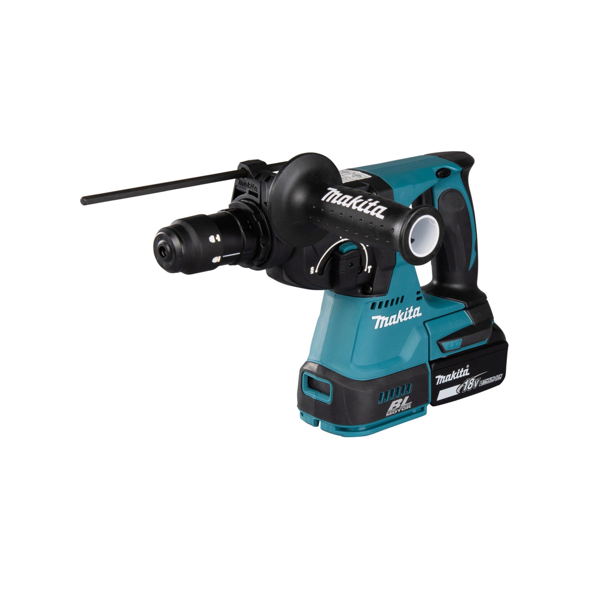 Makita Bohrhammer Makita Akku-Kombihammer SDS-PLUS 18V/5,0Ah mit Staubabsaugung DHR243RT