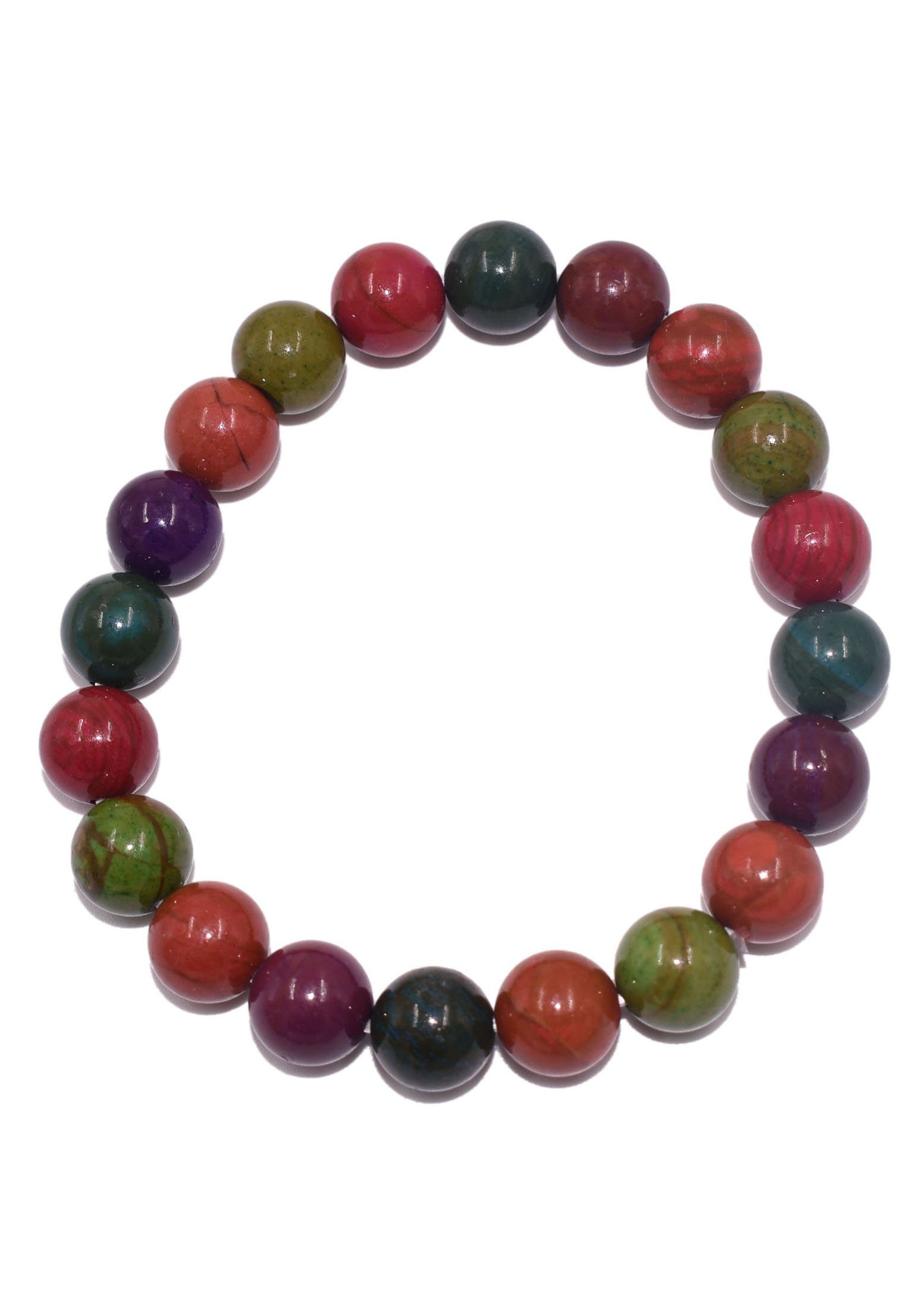 Firetti Armband Schmuck Geschenk Armschmuck Armkette Edelstein Farbstein, Made in Germany - mit Calcit