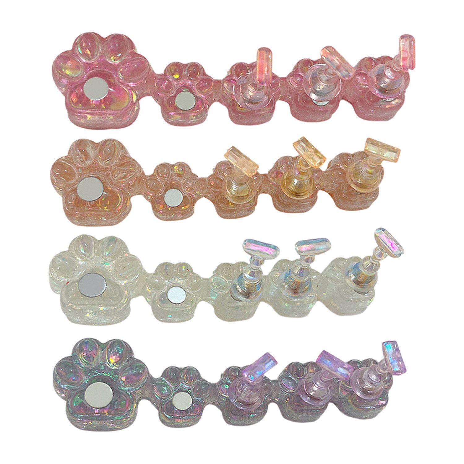 Nageldesign Zubehör 4 sets Nageltrainingsständer Set Harz-Nagelständer