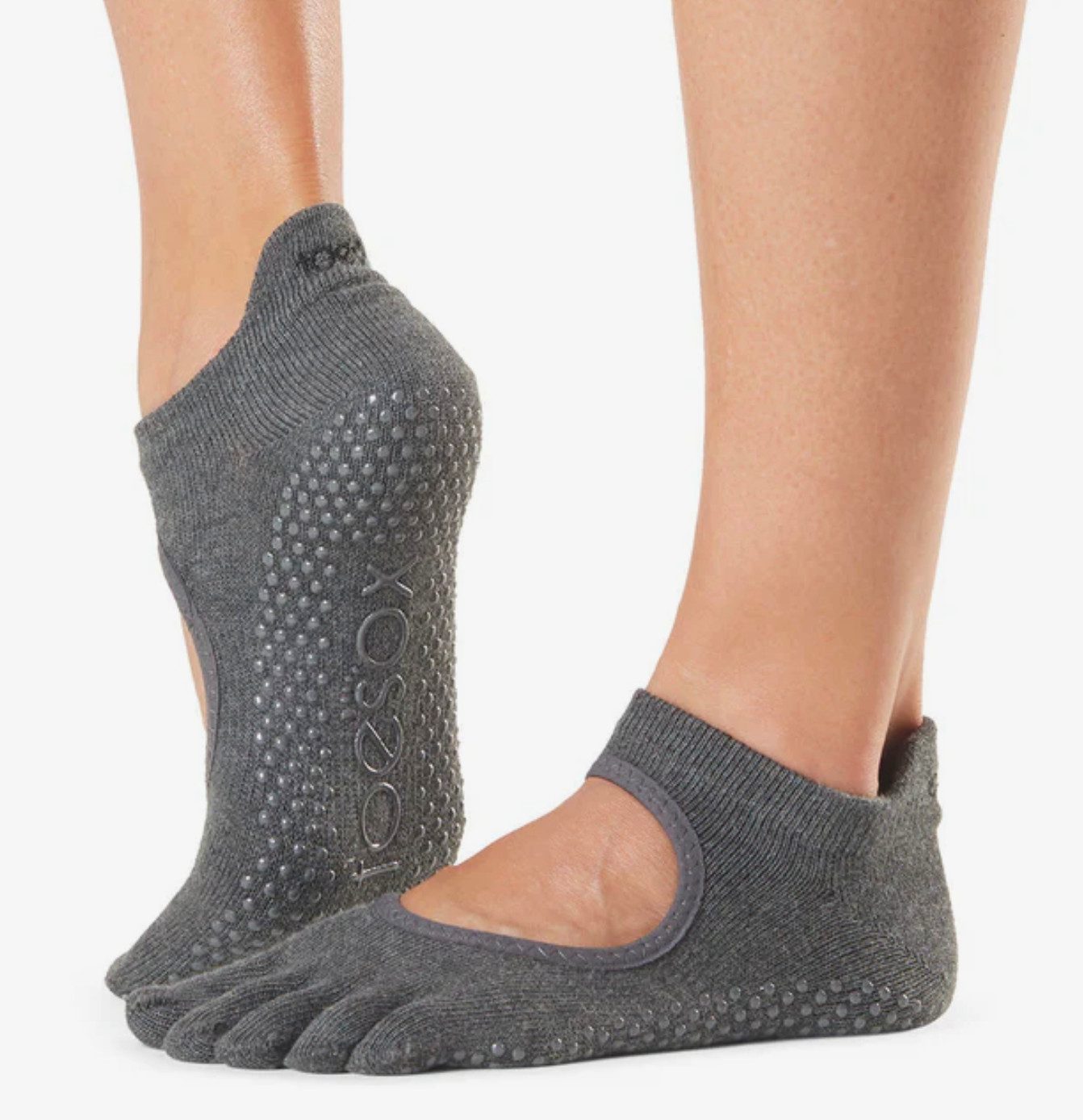 ToeSox Sportsocken Toesox full toe BELLARINA / TEC / ULTRA Logo auf der Ferse und in der Gummierung der Sohle
