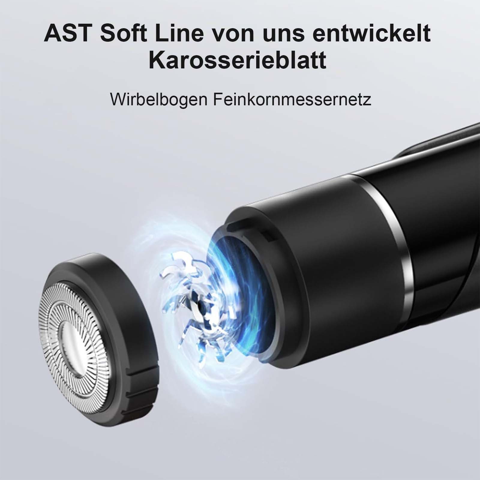 OKWISH Haarschneider Elektrische Haarschneidemaschine Präzisionsschneider, Sechs austauschbaren Aufsätzen Wasserfest Typ-C-Ladung, Trocken- und Nassanwendungen für Bad Strand oder unterwegs