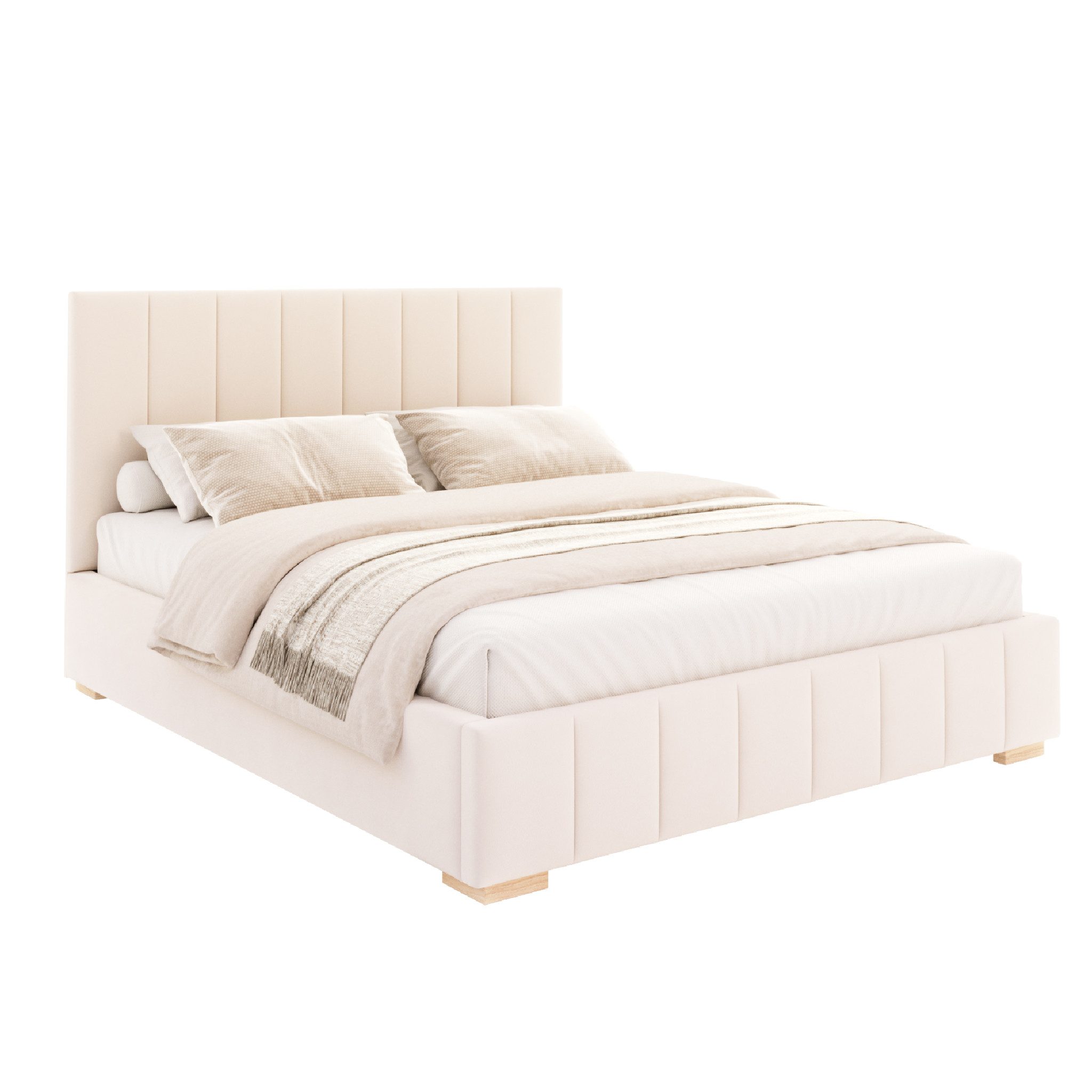 FDM Polsterbett modern mit Bettkasten MADE IN EU - mit hochwertigem Velours günstig online kaufen