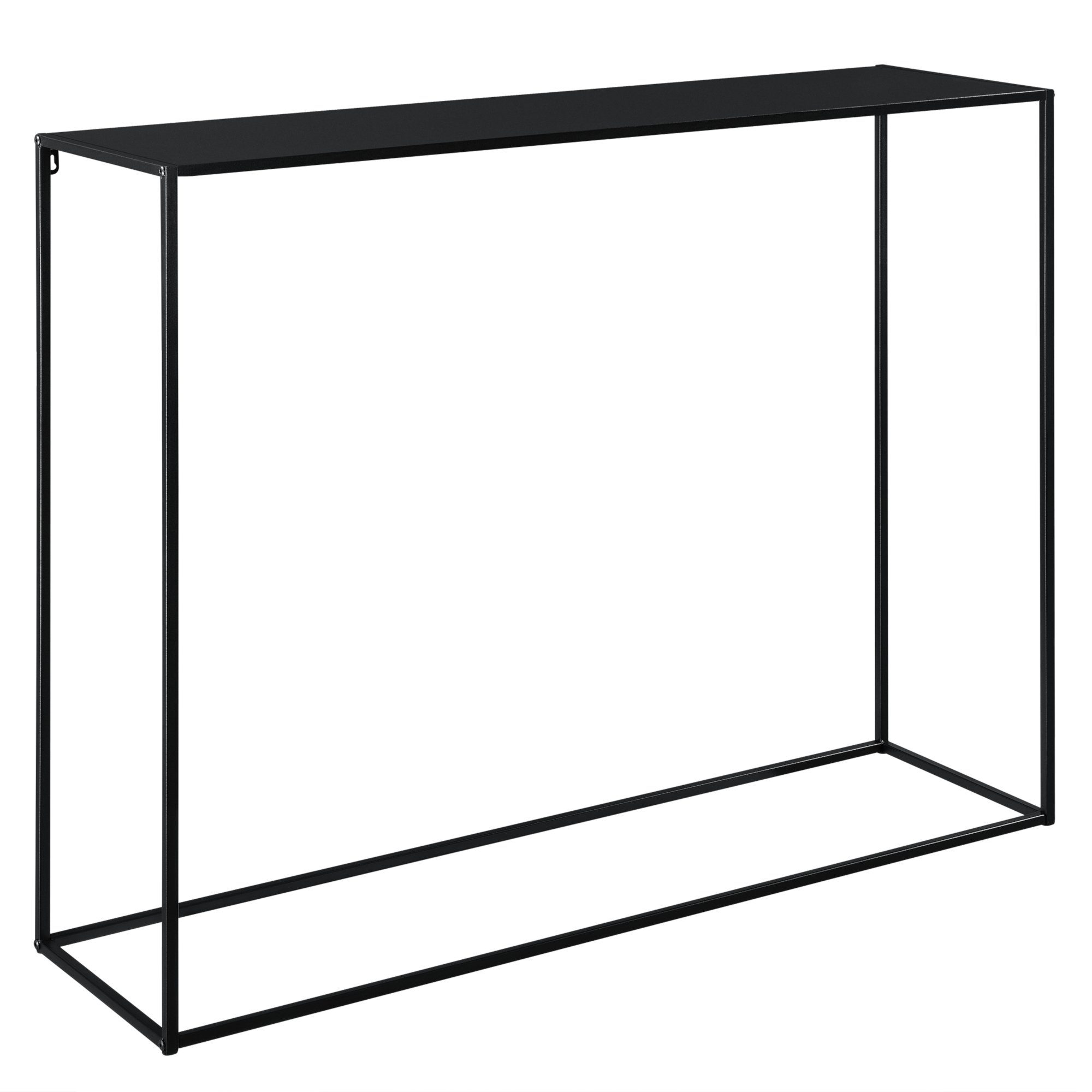 en.casa Konsolentisch, »Malvarrosa« aus Metall, kratzfest - Schwarz - 92x115x32cm