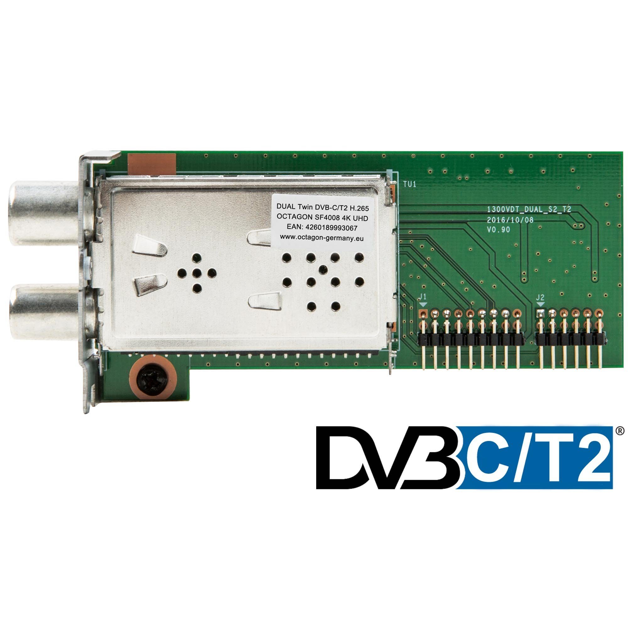 OCTAGON Dual Hybrid Tuner für Octagon SF4008 V2 DVB-C/ DVB-T2 4K UHD SAT-Receiver