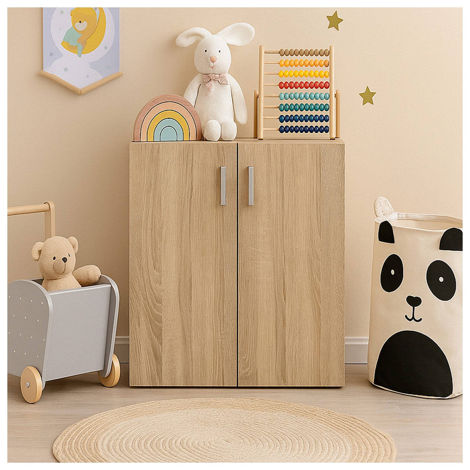 HTI-Line Kommode Kommode Nina mit 2 Regalfächern (Stück, 1 St., 1x Kommode Nina), Anrichte Sideboard Schrank