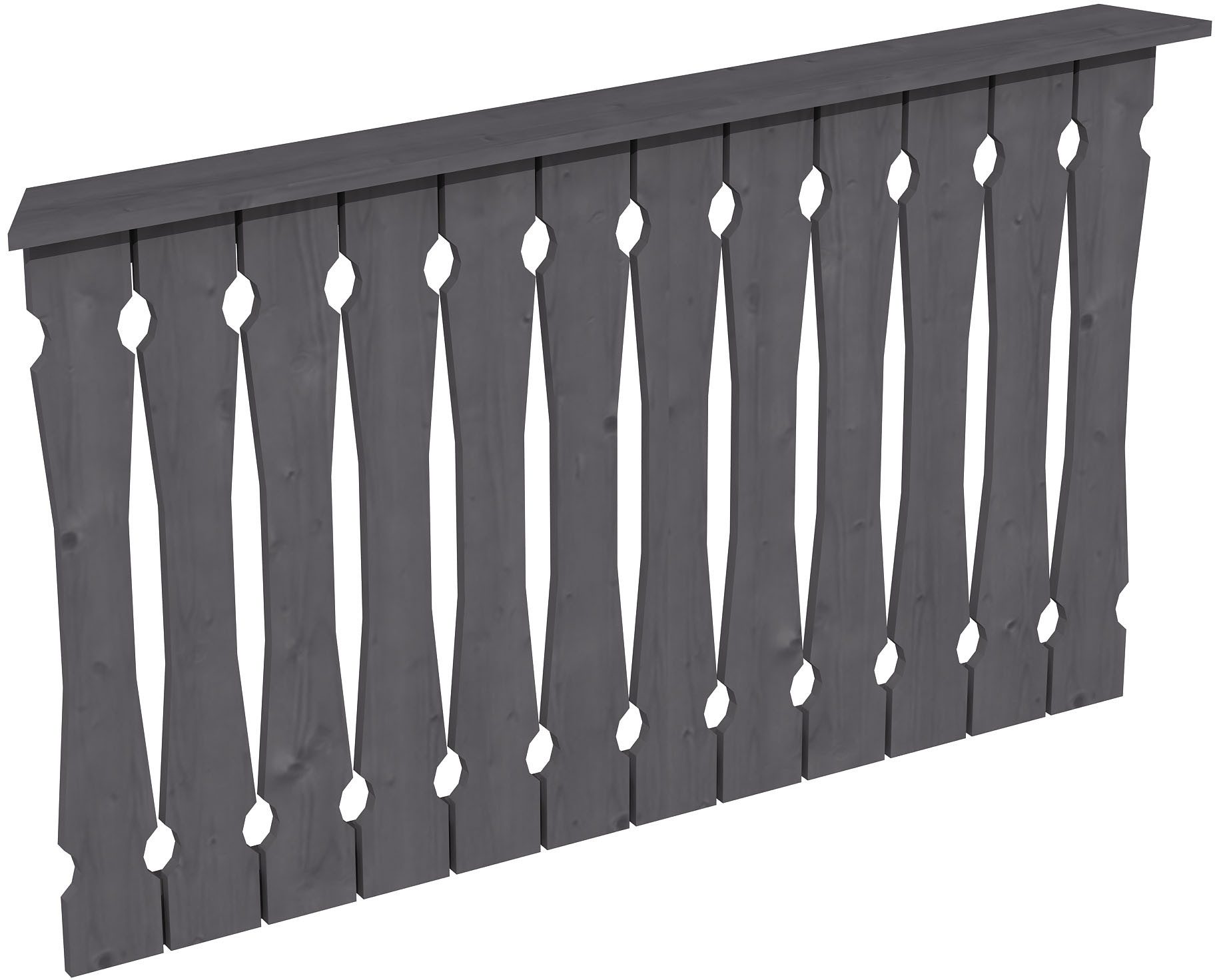 Skanholz Brüstungsgeländer Balkonschalung, 150 cm Länge, 96 cm Höhe