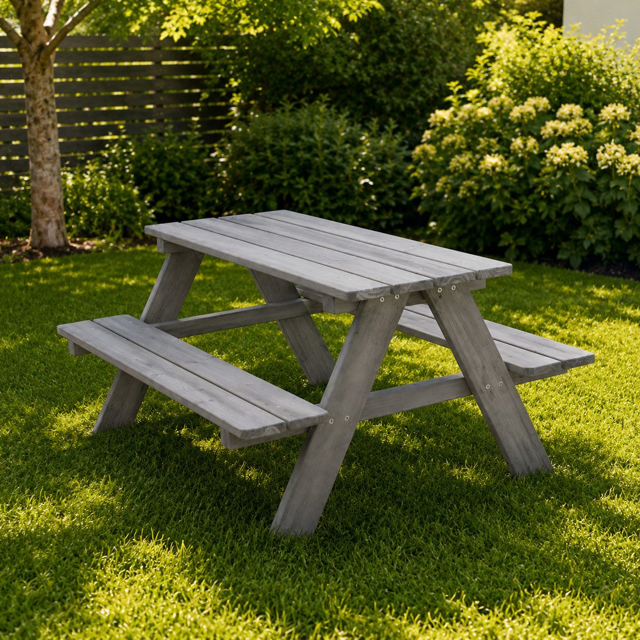 HAGO Garten-Kindersitzgruppe Sitzset Gartenbank Essplatz Picknick Spieltisch Tanne Holz, (1-tlg)