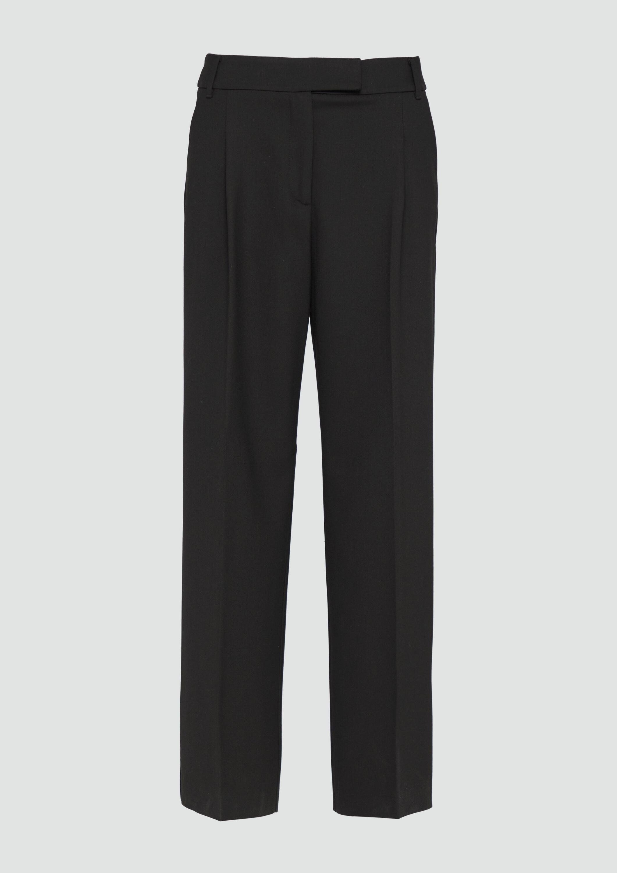 s.Oliver Chinos Hose Hose aus Viskosemix mit Bundfalten