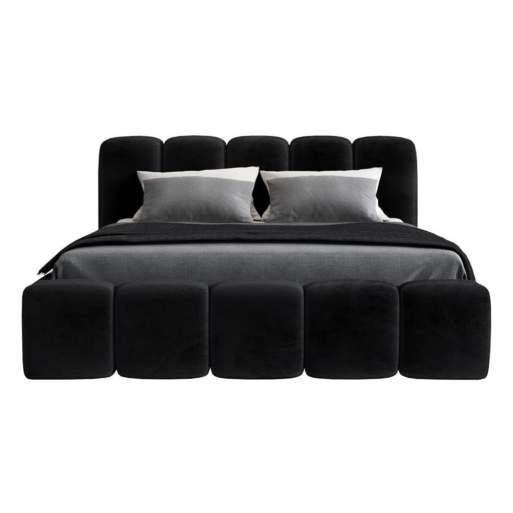 A&J MöbelLand GmbH Polsterbett SONIC-OM mit Bettkasten und Lattenrost (Bett mit Kopfteil. Lattenrost und Bettkasten .Viele Varianten zur Auswahl – wählen Sie Größe und Farbe!, TOP ANGEBOT), Länge: 220 cm Höhe Kopfteil: 100 cm