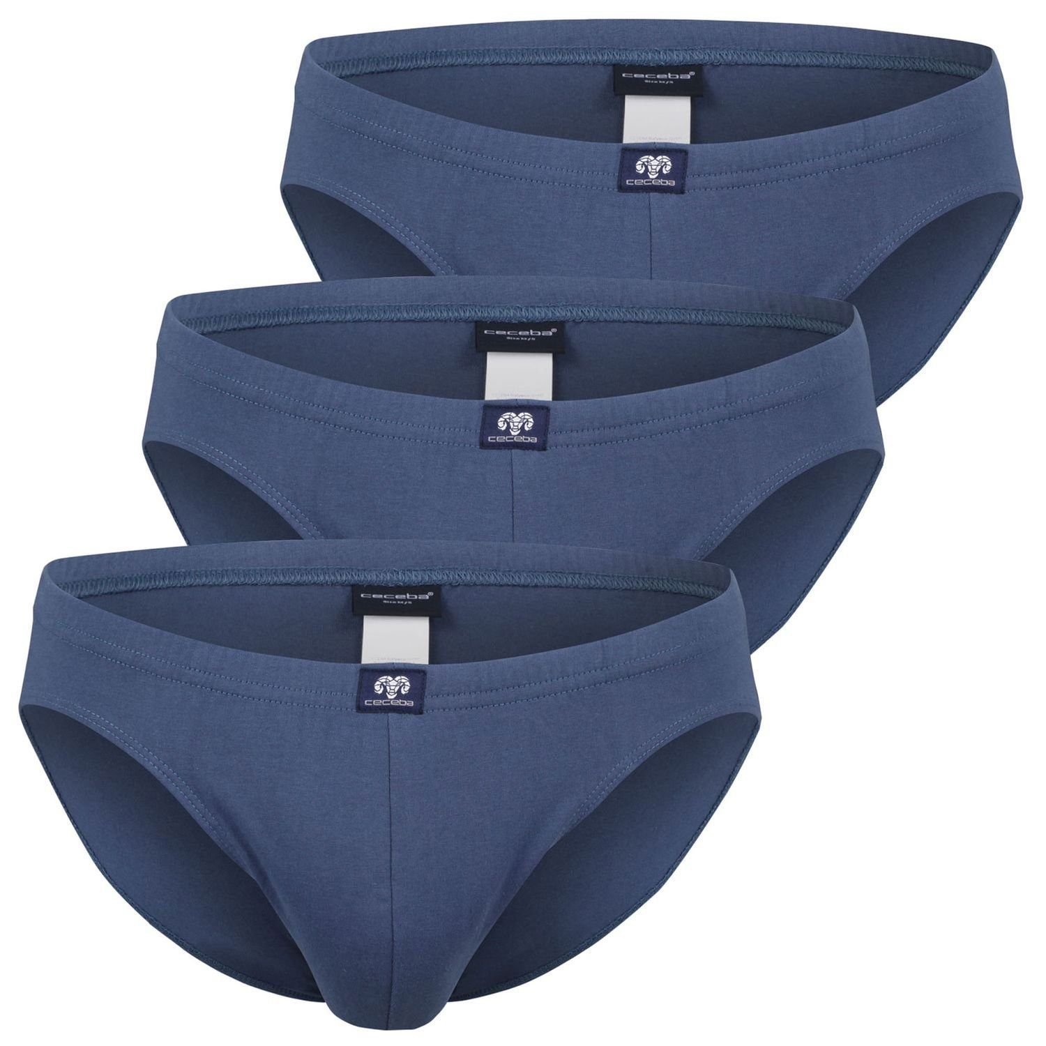 Pack De 3 Slips Homme CECEBA – Coton, Coupe Basique – Tailles M à 8XL – Confort Quotidien