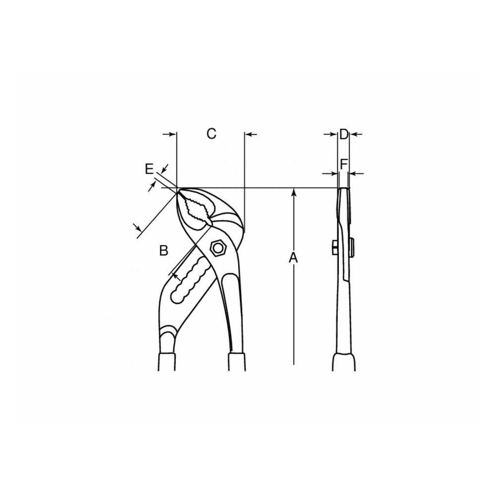 BAHCO Wasserpumpenzange Wasserpumpenzange, Gleitgelenk, 250mm 2971G-250