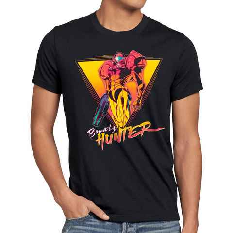 style3 Print-Shirt Herren T-Shirt Bounty Hunter metroid lite gamer switch snes samus