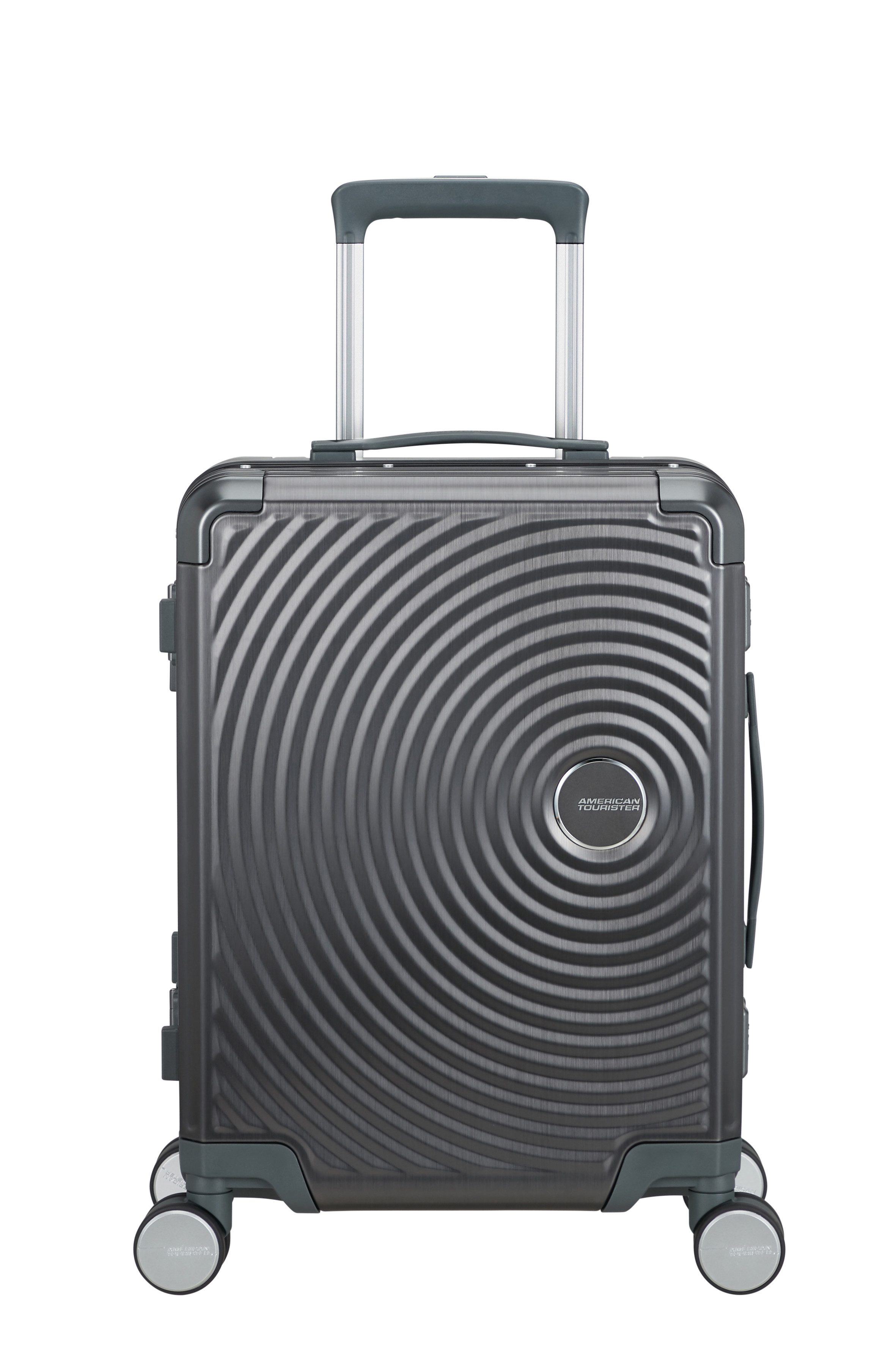 American Tourister® Hartschalen-Trolley SOUNDBOX ALU, verschiedene Größen und Farben, 4 Rollen, Hartschalen-Koffer zwei TSA-Schlösser Aluminium-Koffer