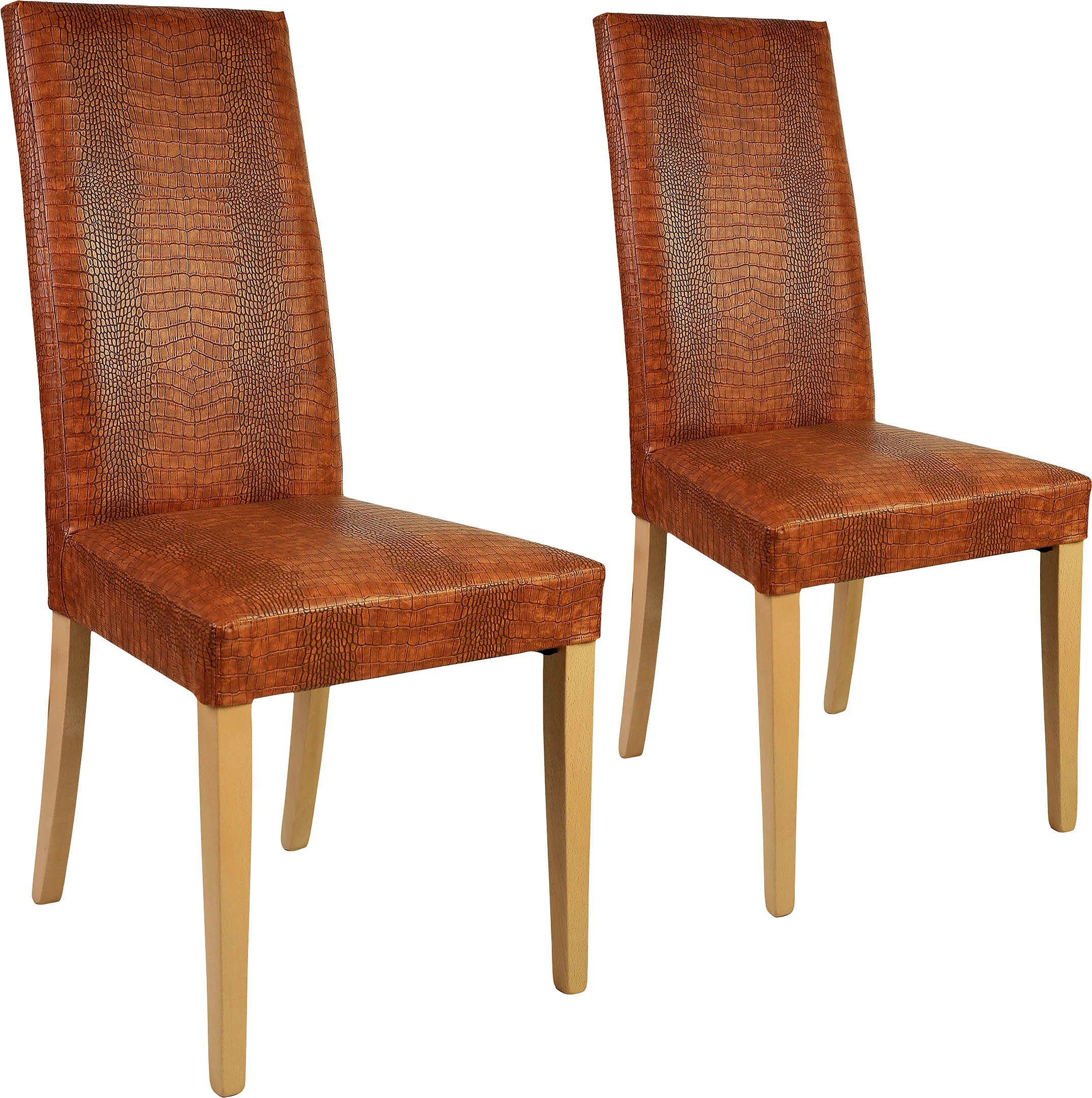 Home affaire Polsterstuhl "Java", (Set), 2 St., Kunstleder, Kunstlederbezug günstig online kaufen