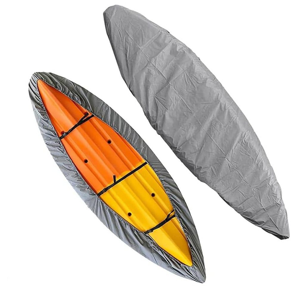 Coonoor Seekajak 420D Verdickte Kajak-Kanu-Abdeckung, Wasserdicht, Staubschutz, 3 Schnallen, für Angelboot/Paddelbrett, 3,1-3,5m/10,2ft-11,4ft