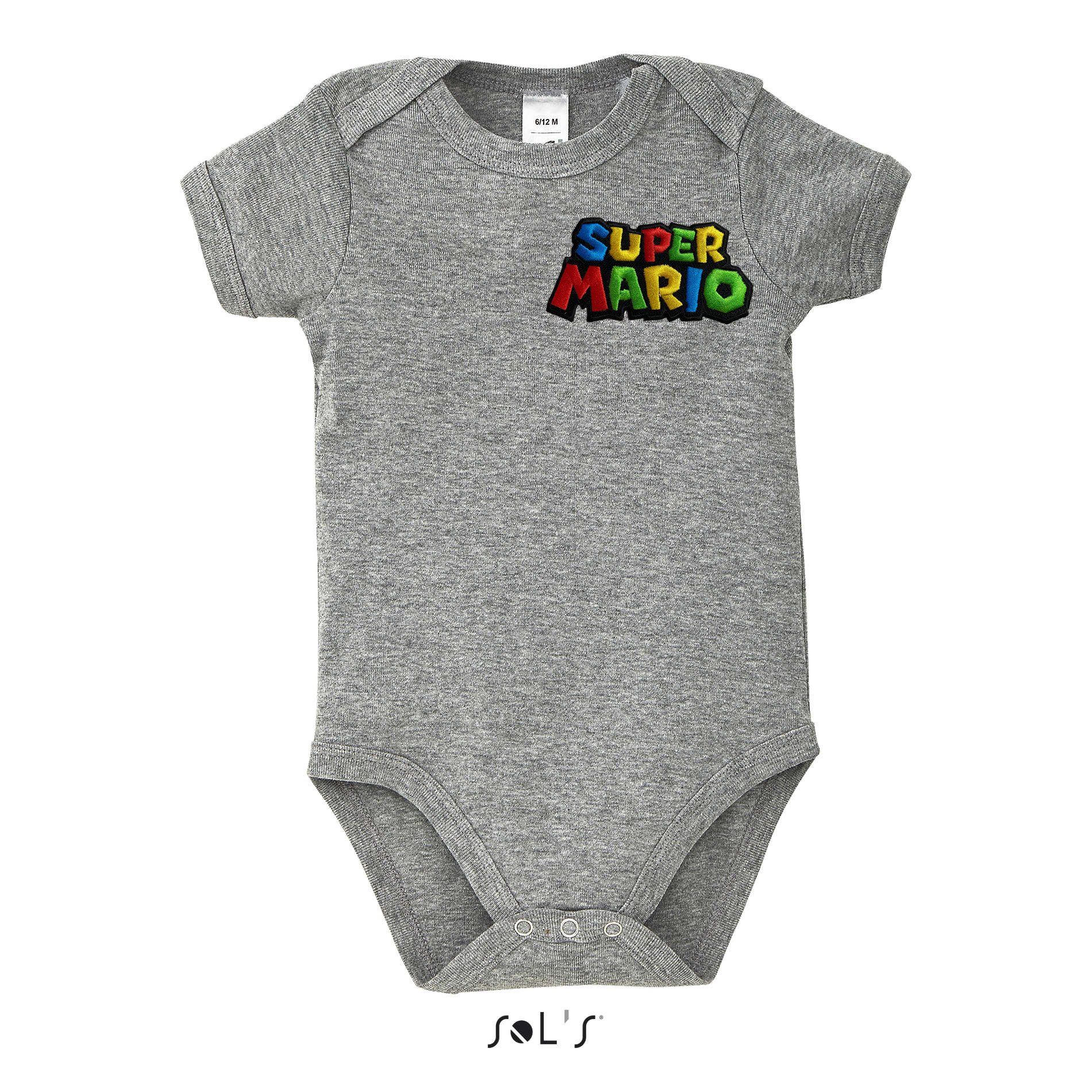 Strampler Baby Body Baumwolle Mario Luigi Super Wario Yoshi Peach Patch Top