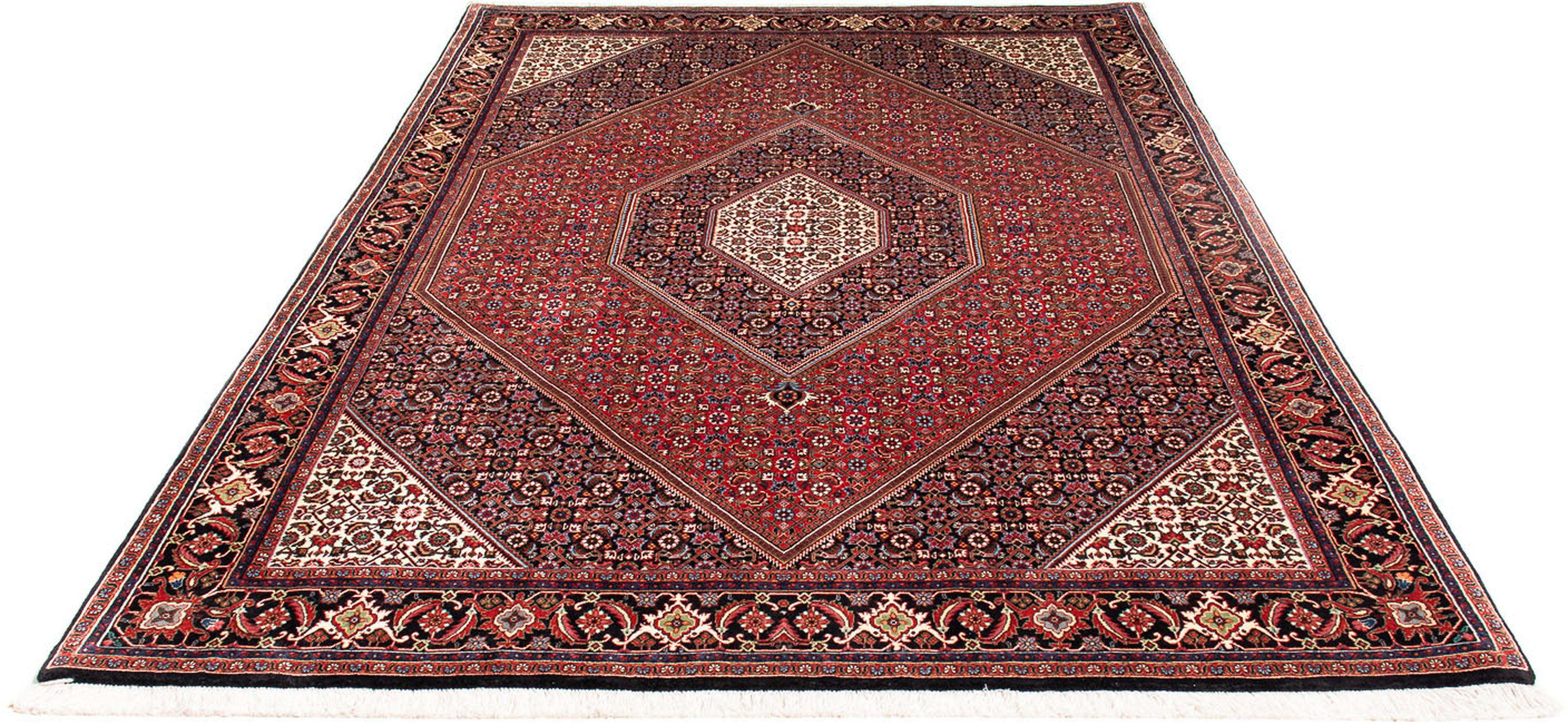 Orientteppich Perser - Bidjar - 246 x 170 cm - rost, morgenland, rechteckig, Höhe: 15 mm, Wohnzimmer, Handgeknüpft, Einzelstück mit Zertifikat