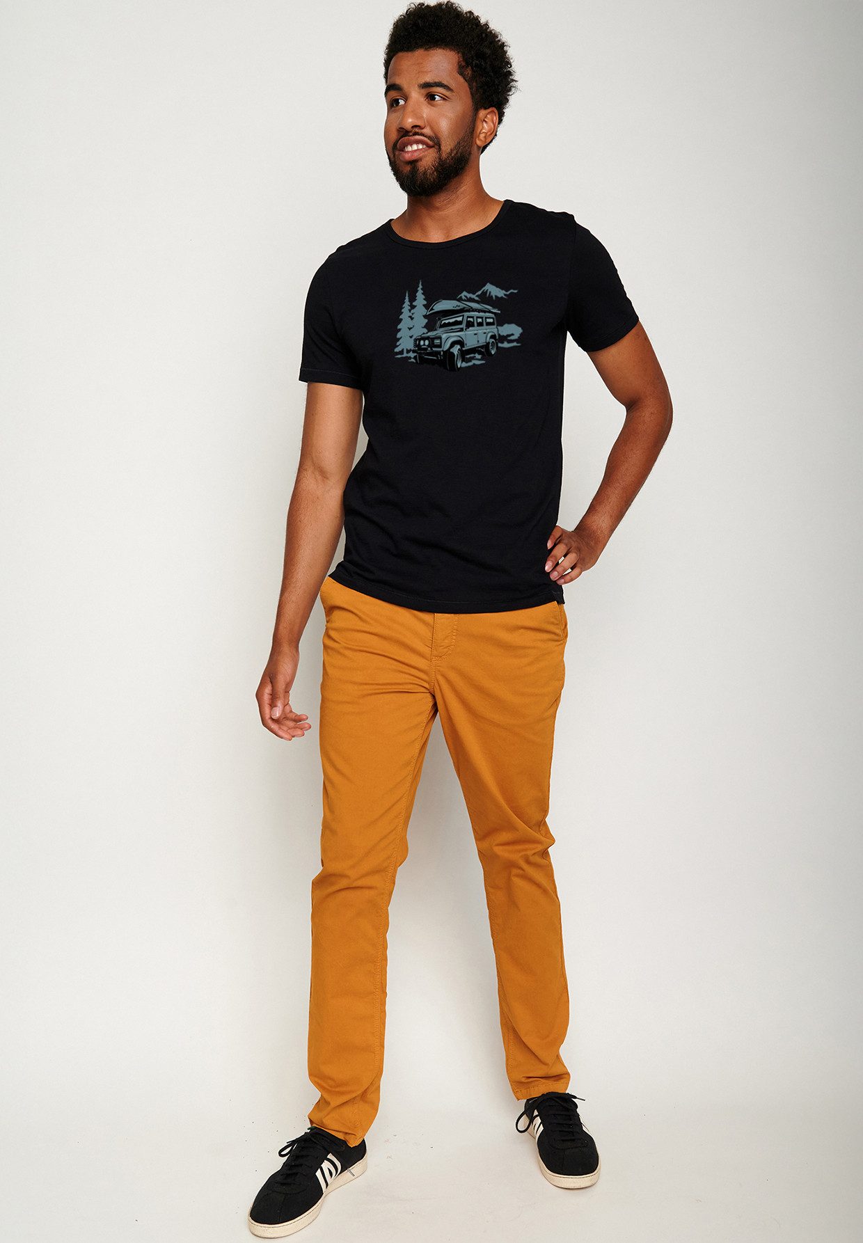 GreenBomb T-Shirt Spice Nature Getaway Motiv Natur (1-tlg., 1) Rundhalsausschnitt, Bio-Baumwolle, GOTS Zertifiziert