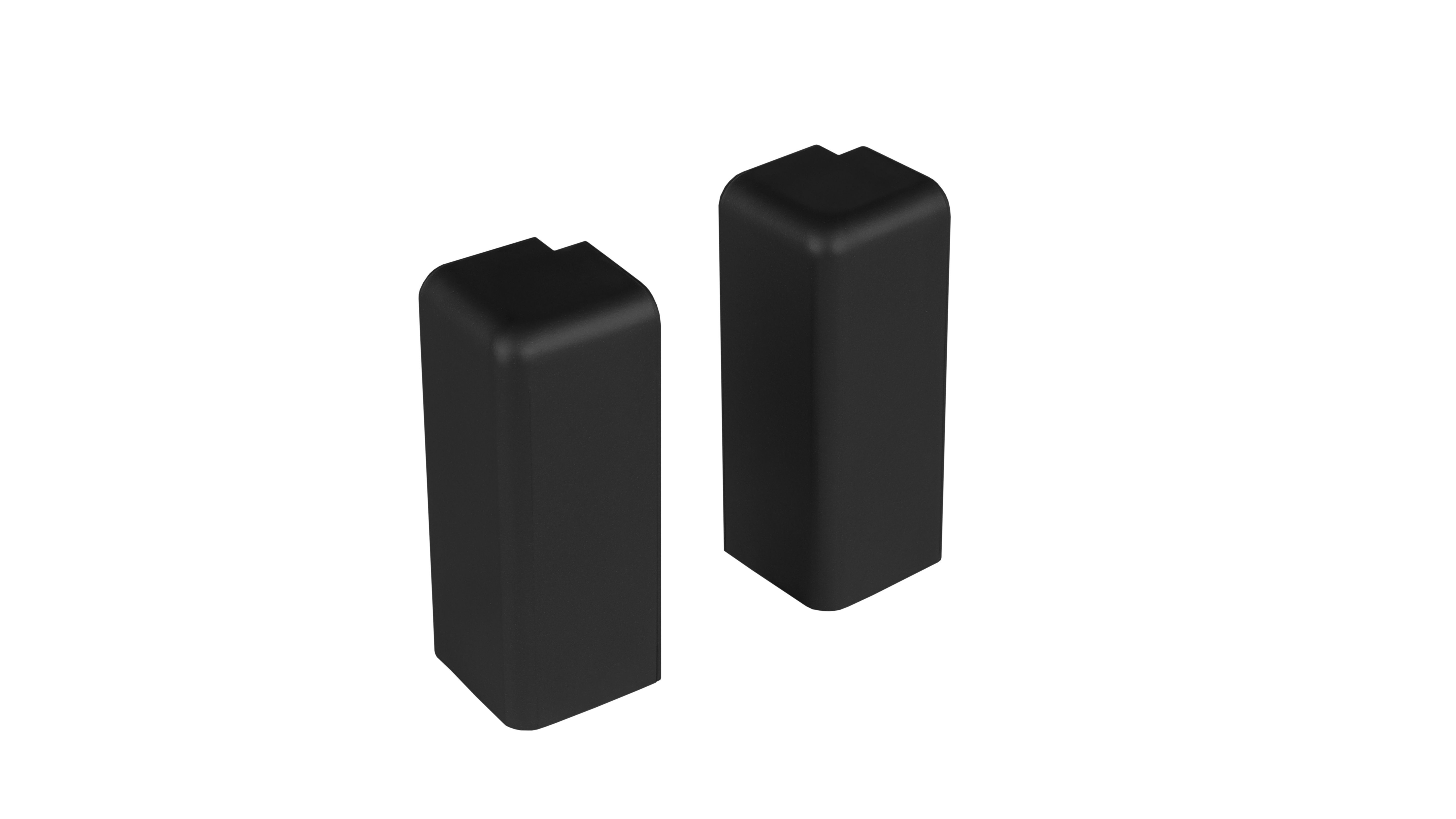 LEISTENHAMMER DER SOCKELLEISTEN SHOP Sockelleiste Sockelleisten Aussenecke schwarz 16x58 mm 2er Set, L: 1.6 cm, H: 5.8 cm, 2-St.