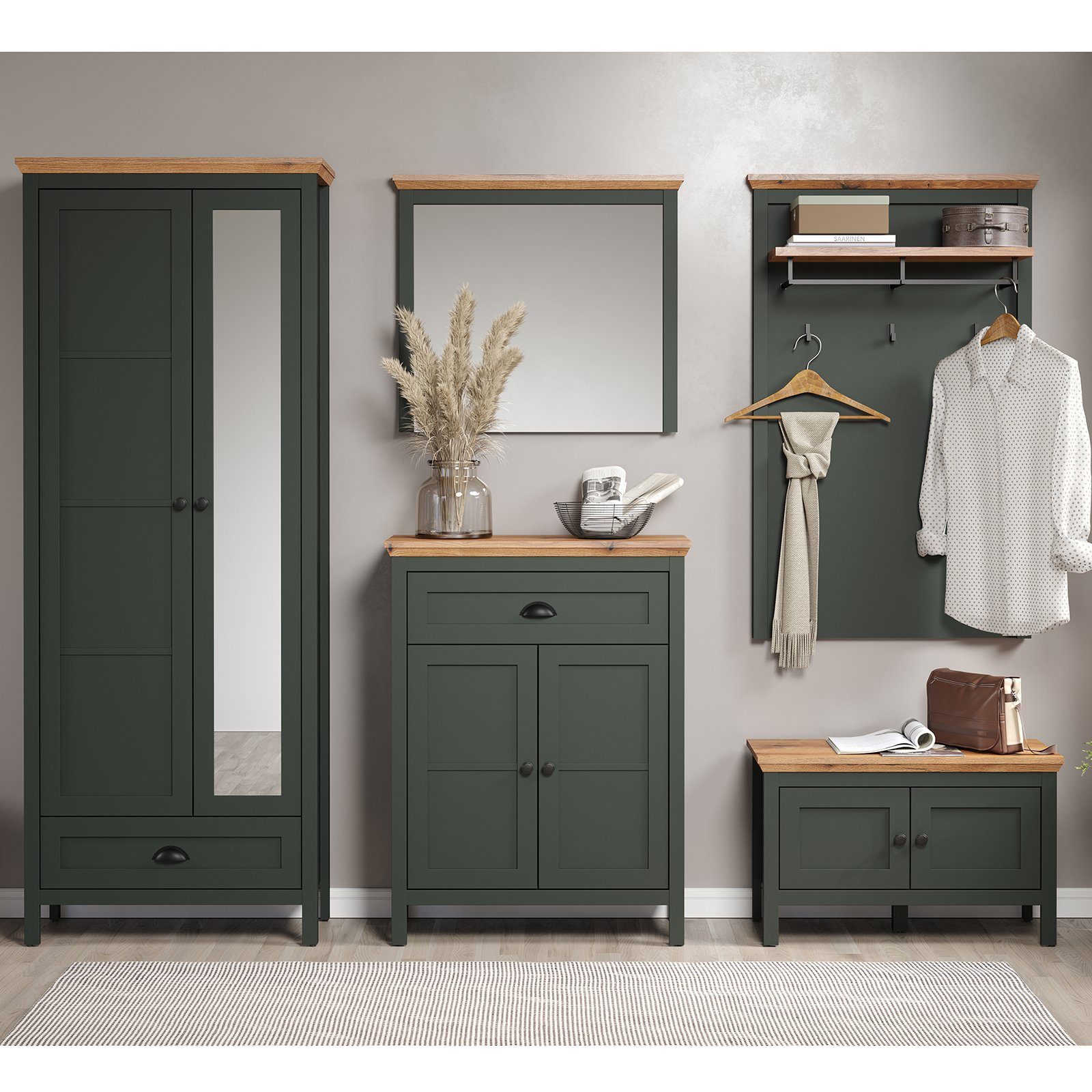trendteam Garderoben-Set, Garderobenmöbel Garderobe Garderobenpaneel günstig online kaufen