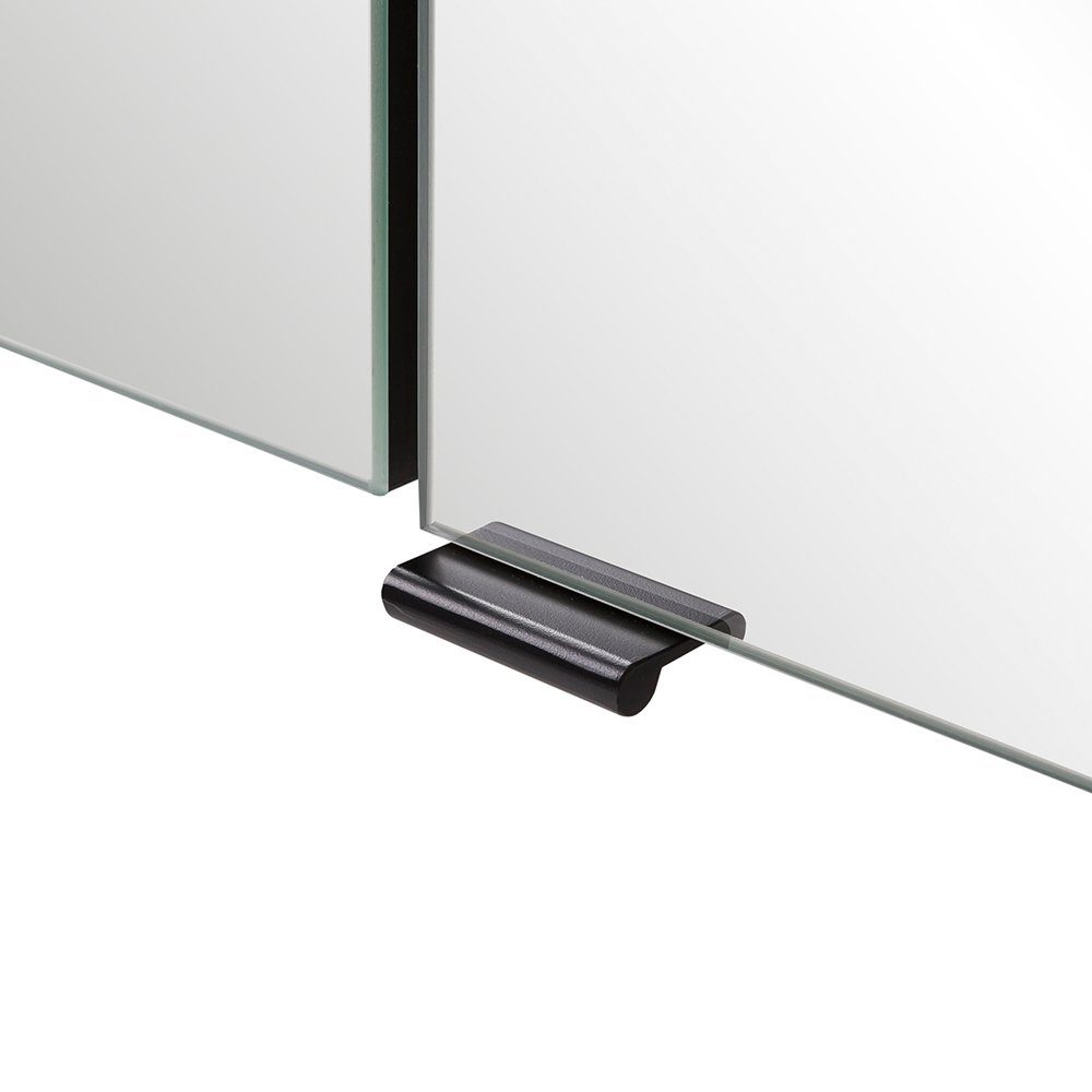 Spiegelschrank B/H/T Lomadox ca. mit LED-Aufbauleuchte in 60 cm dunkelgrau, 60/64/20 MARLING-03 cm